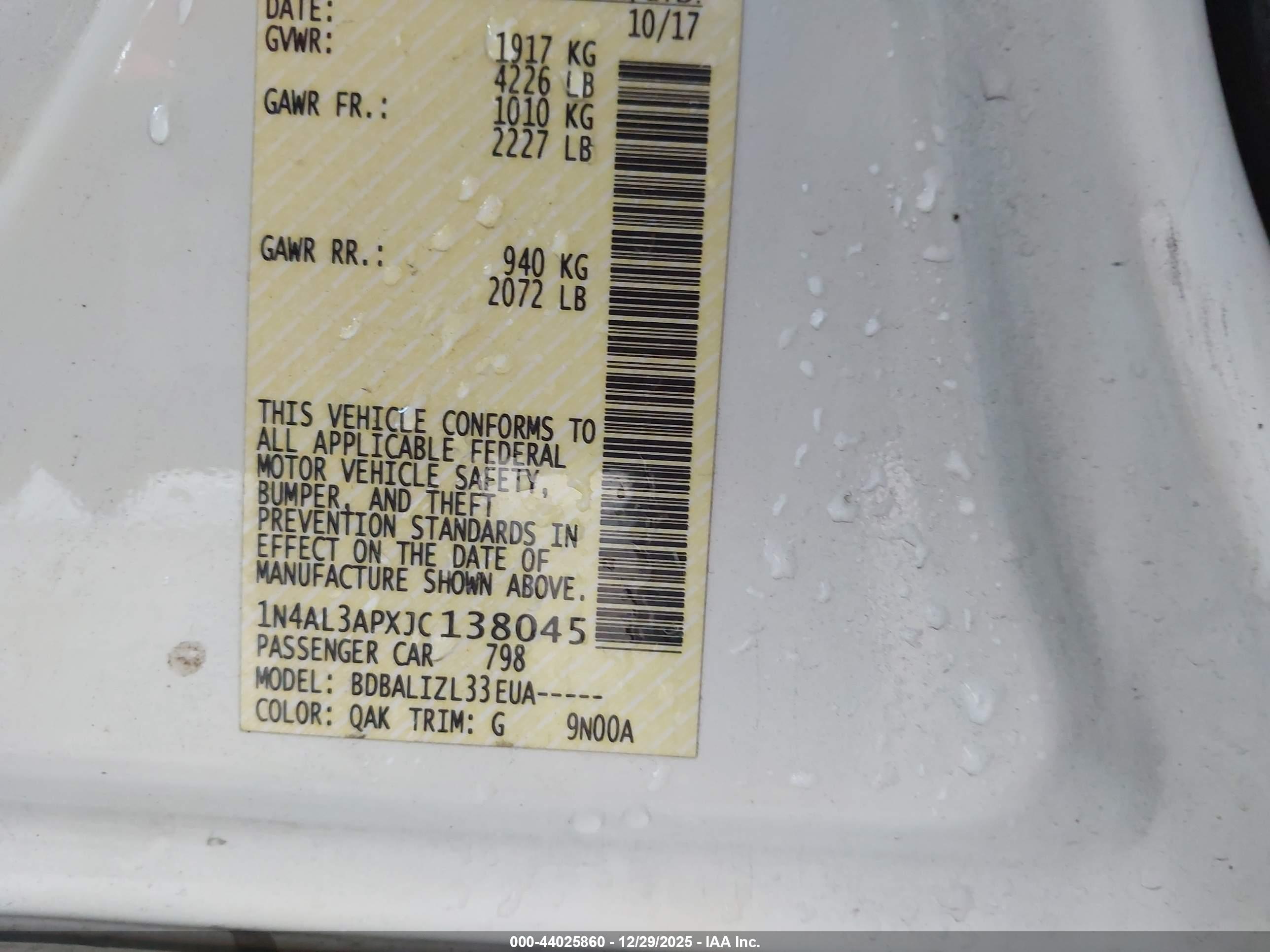 NISSAN ALTIMA image 9