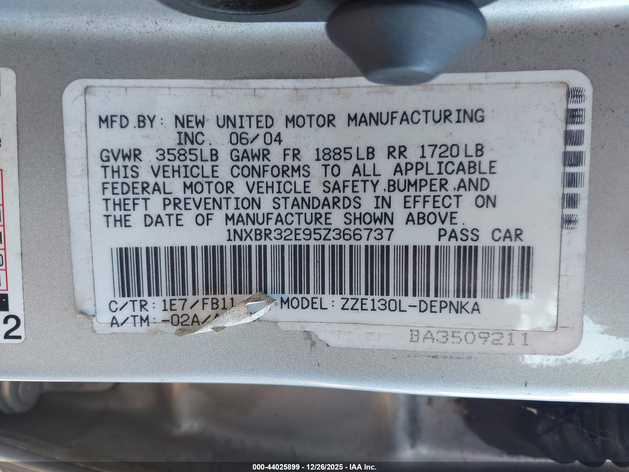 TOYOTA COROLLA image 9