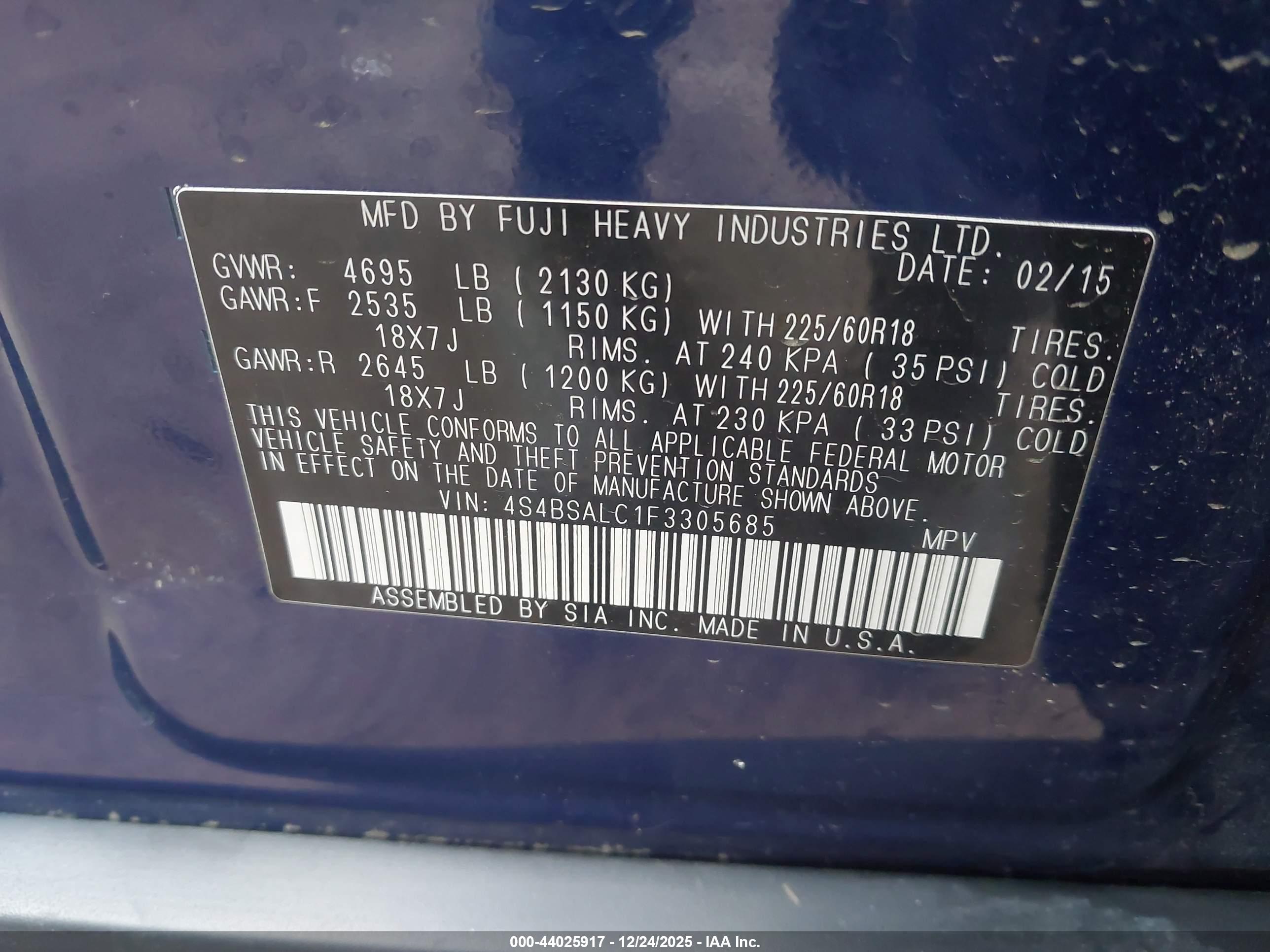SUBARU OUTBACK image 9