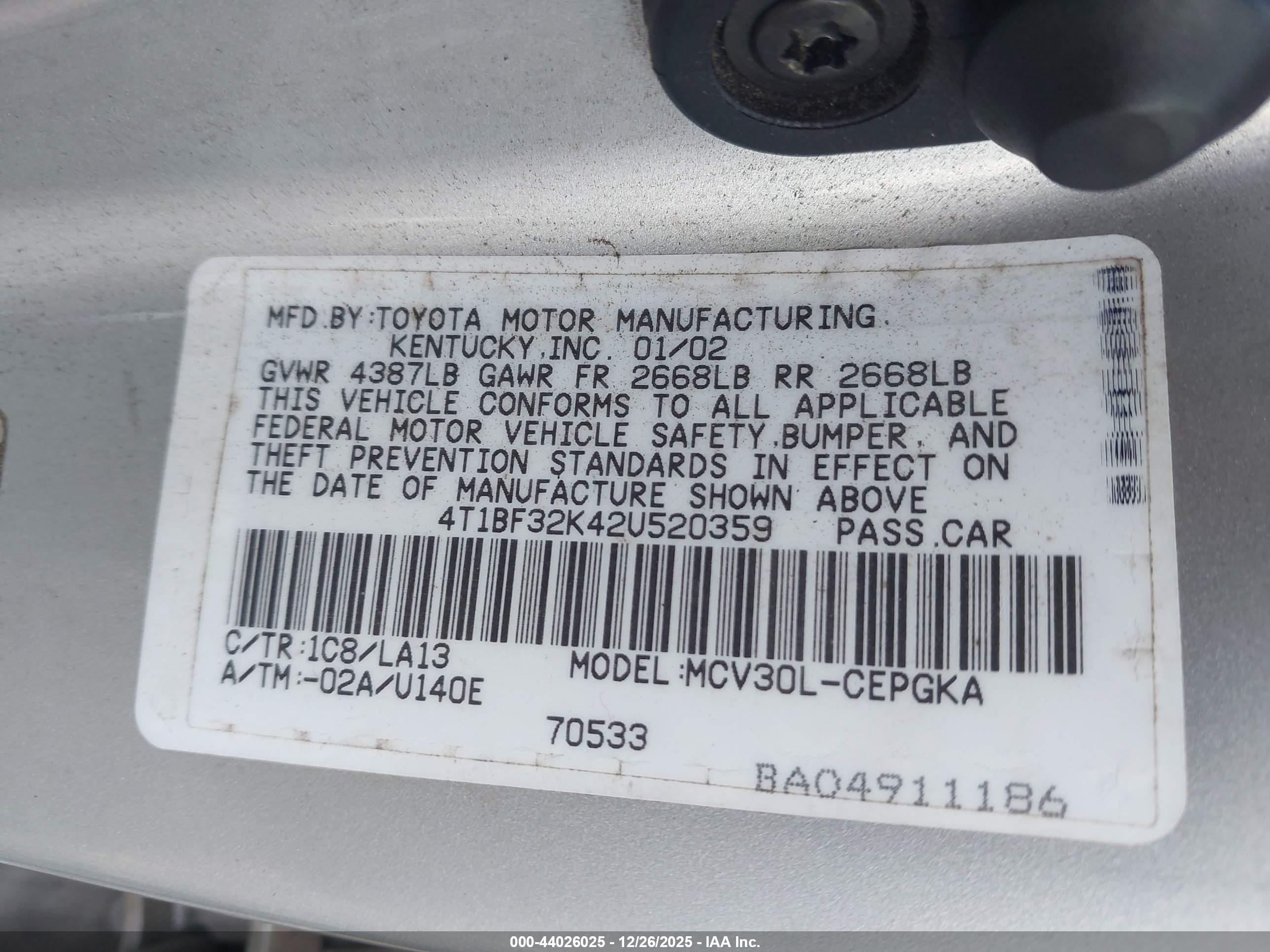 TOYOTA CAMRY image 9