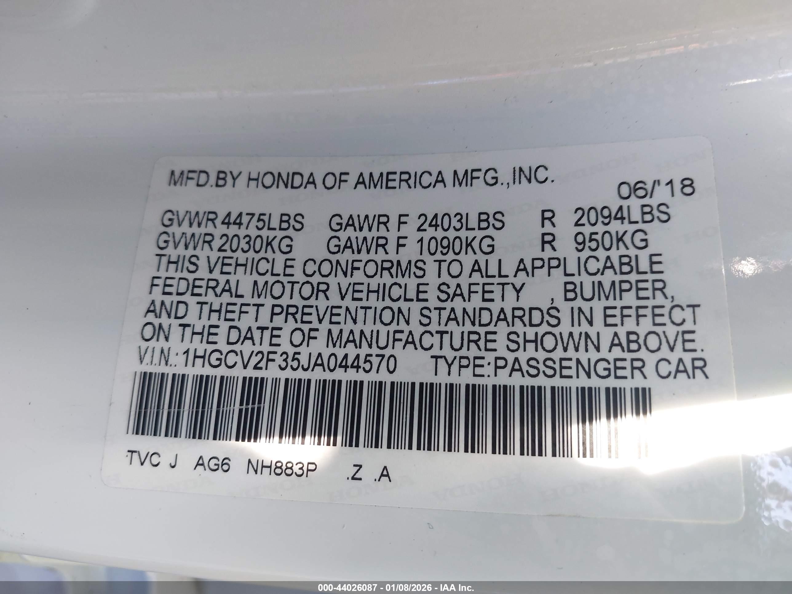 HONDA ACCORD image 9