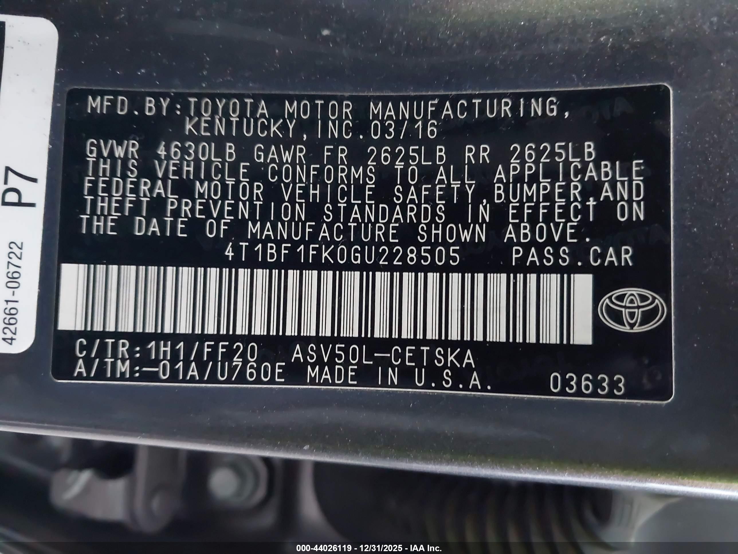 TOYOTA CAMRY image 9
