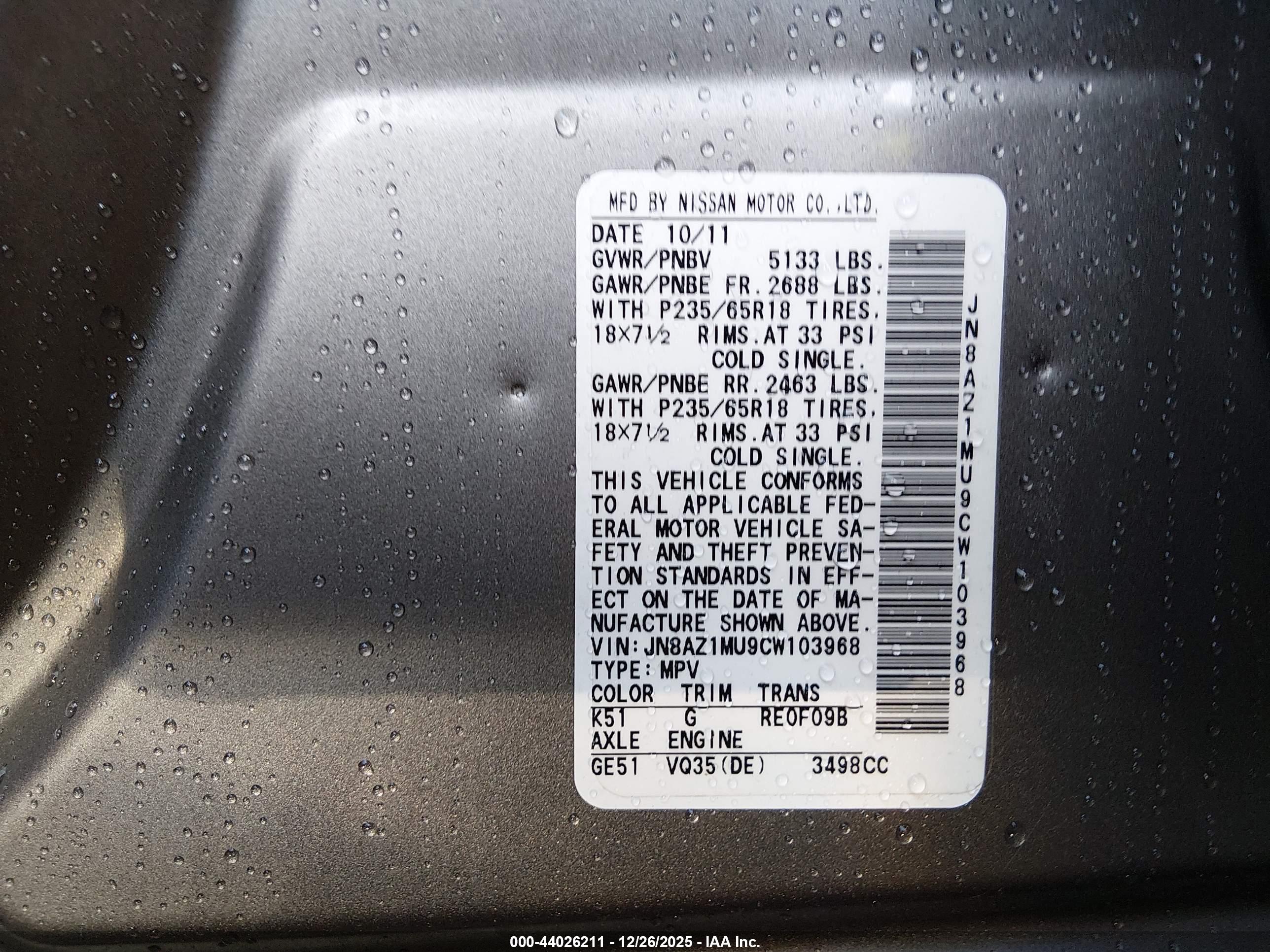 NISSAN MURANO image 9