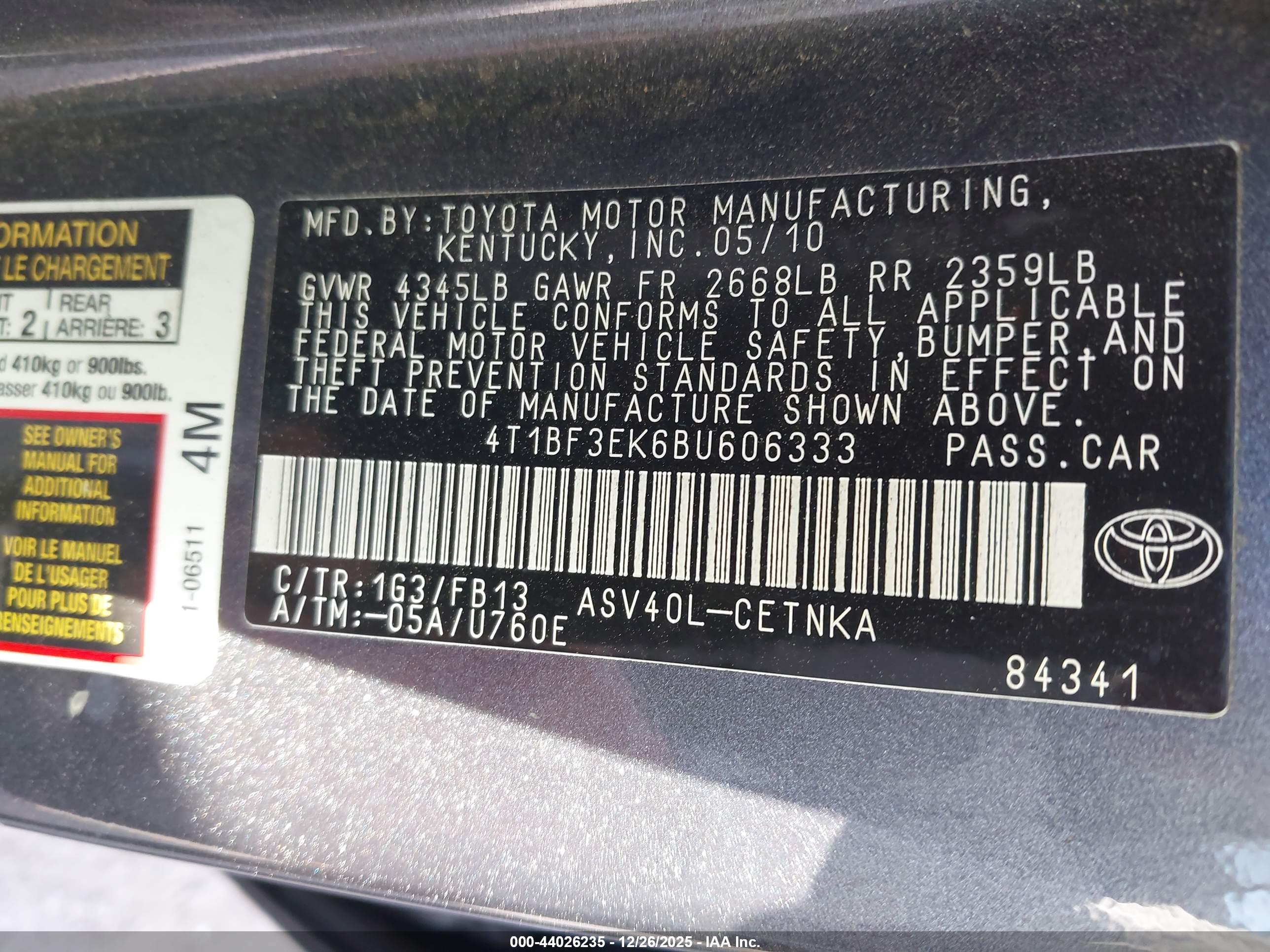 TOYOTA CAMRY image 9
