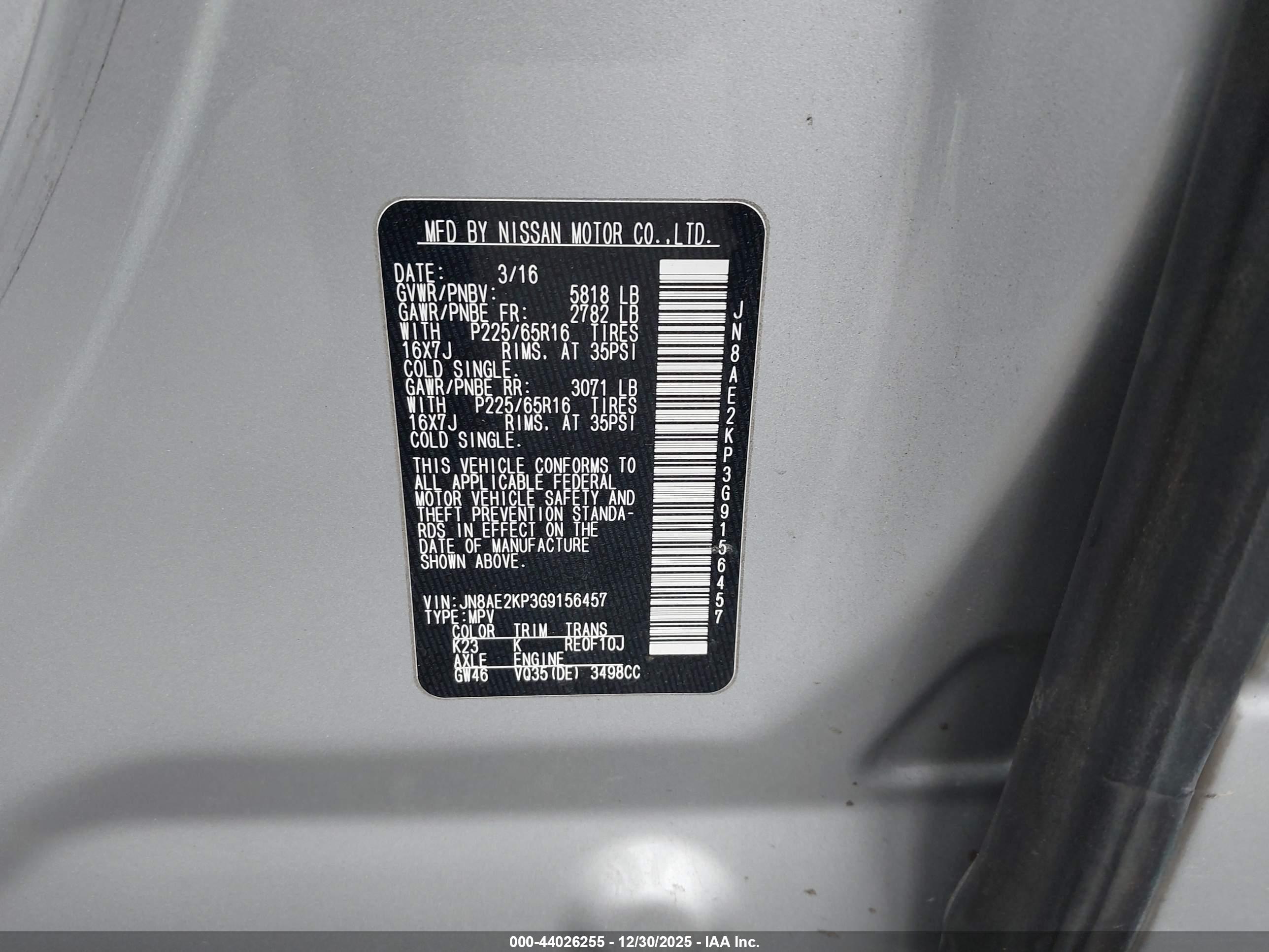 NISSAN QUEST image 9