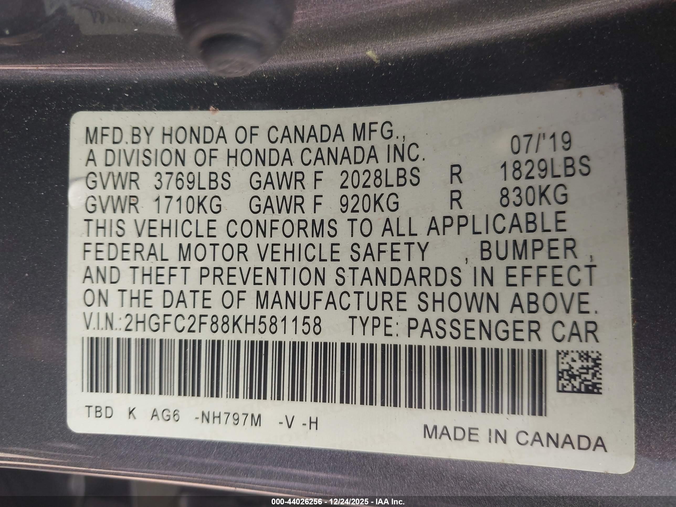 HONDA CIVIC image 9