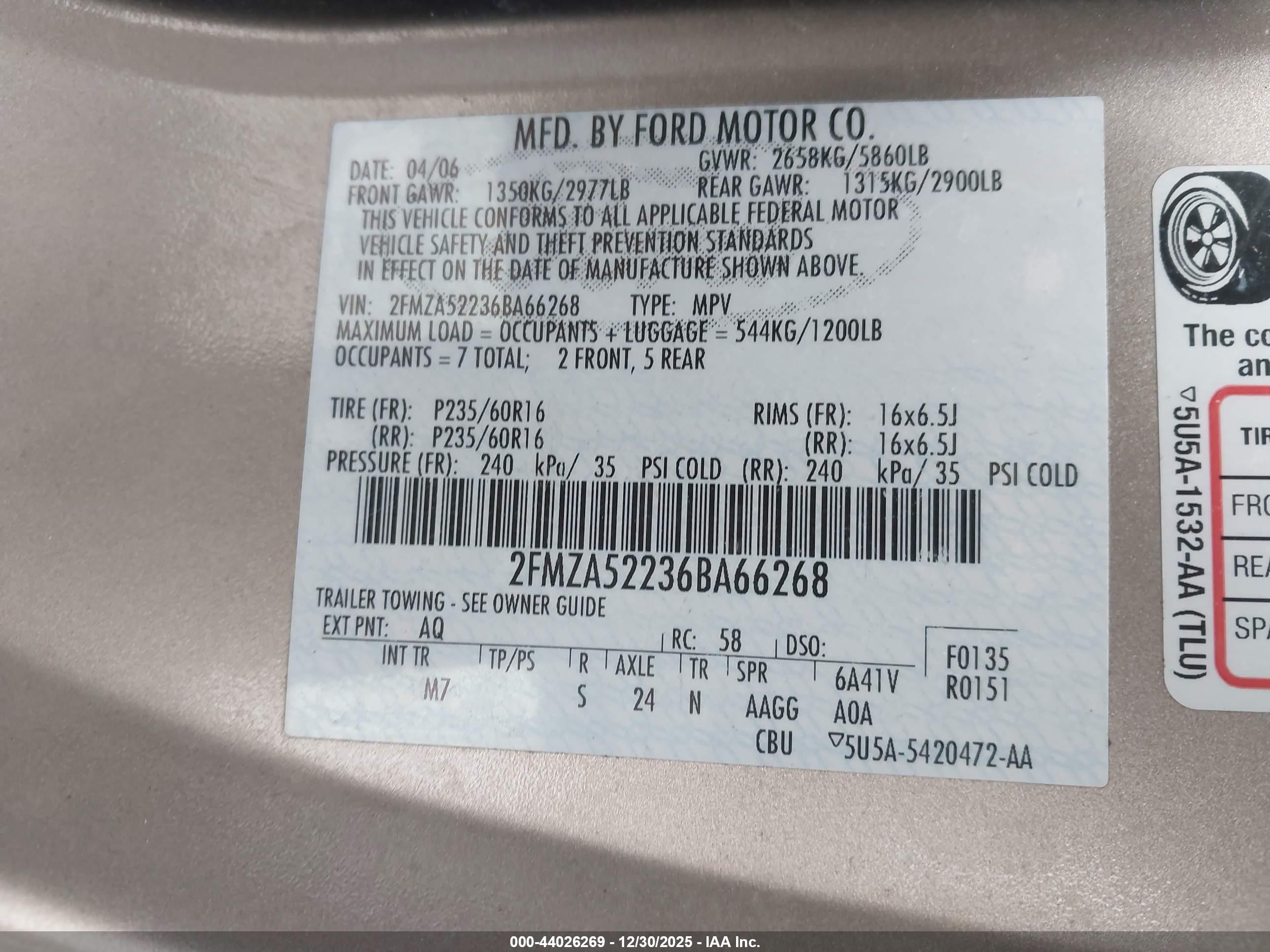 FORD FREESTAR image 9