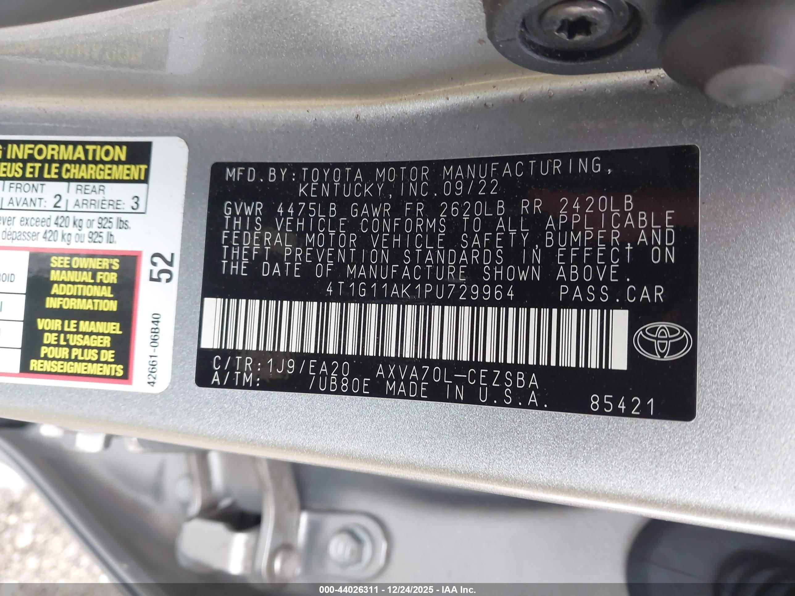 TOYOTA CAMRY image 9