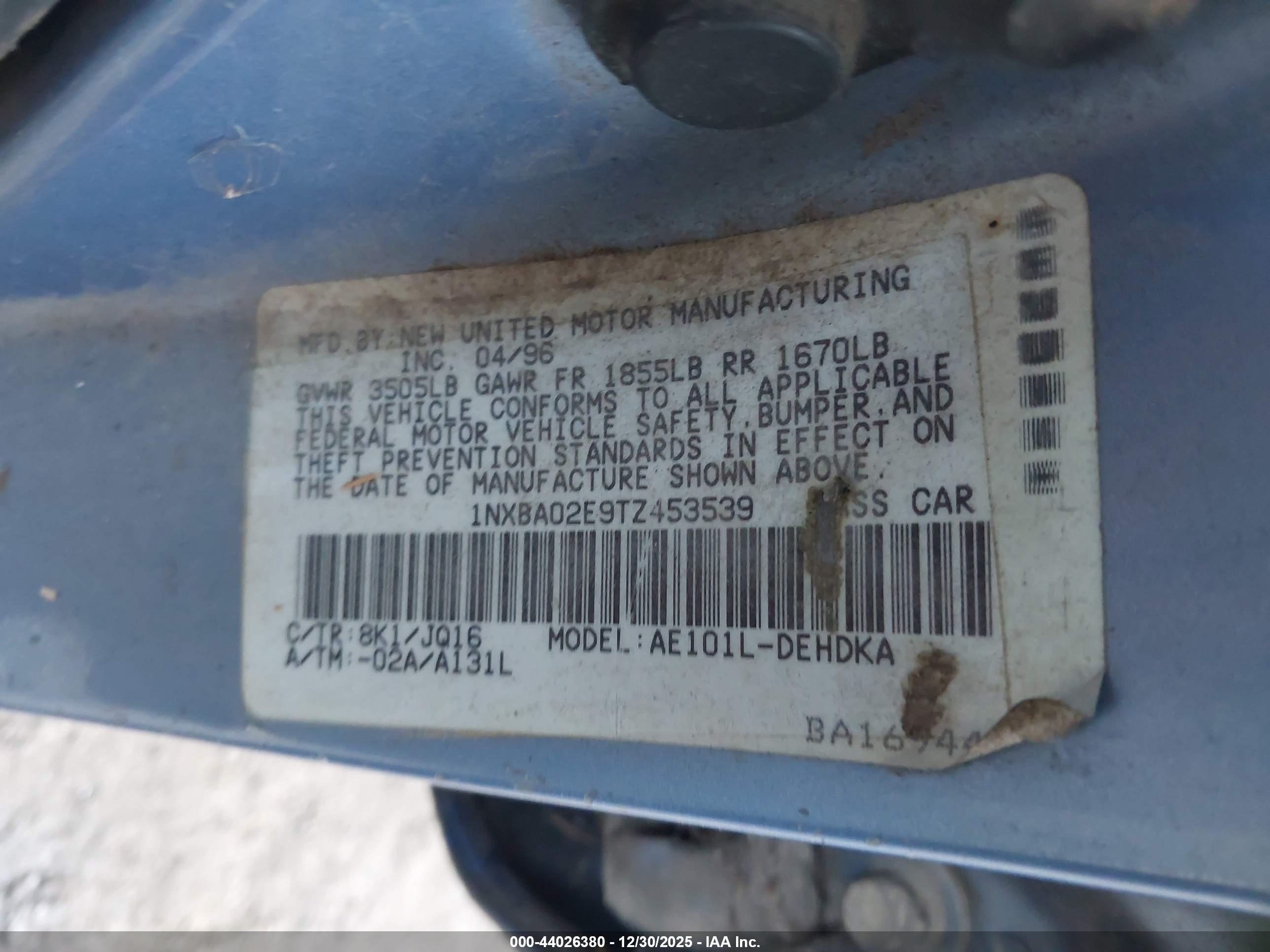 TOYOTA COROLLA image 9