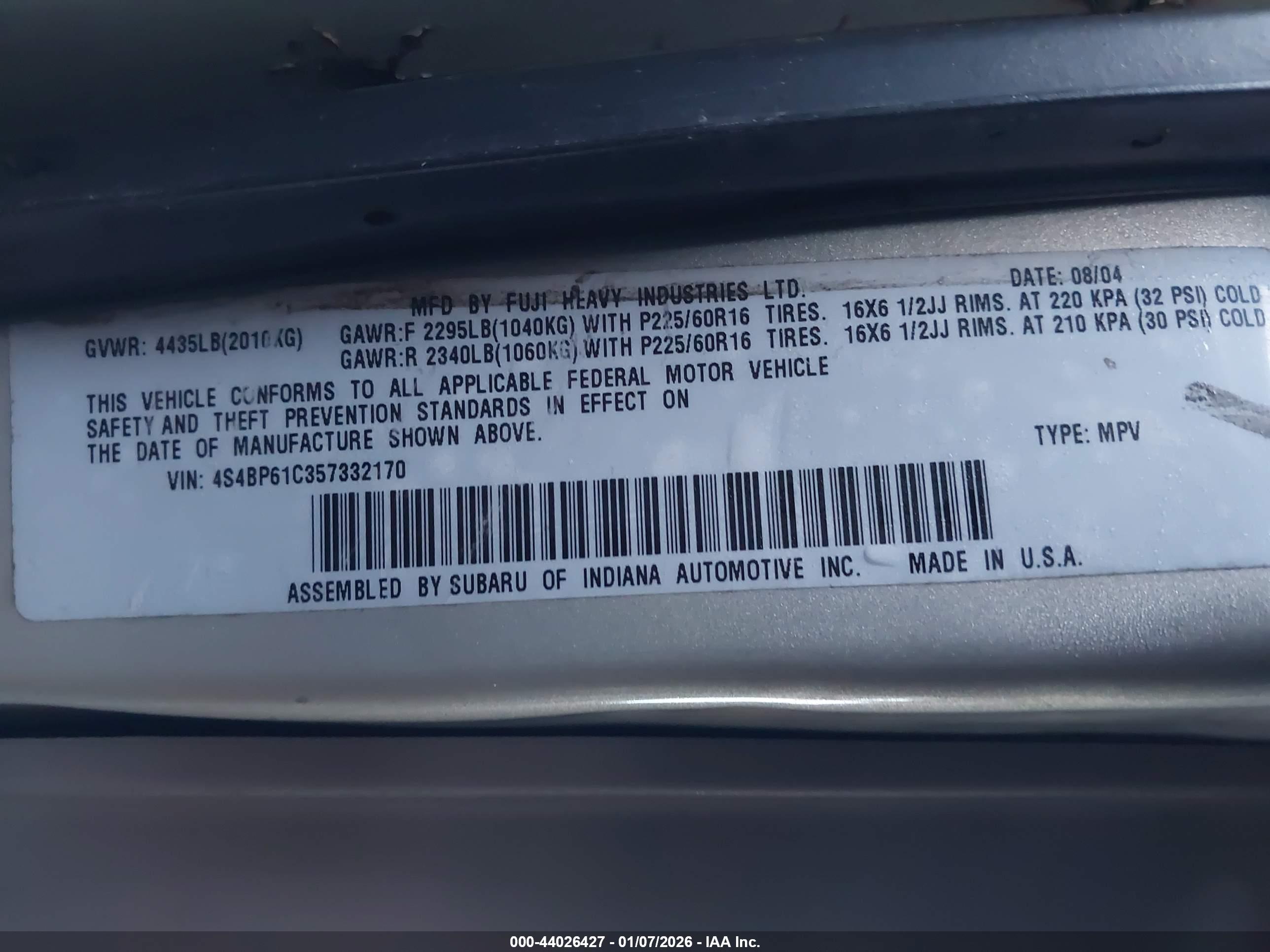 SUBARU OUTBACK image 9