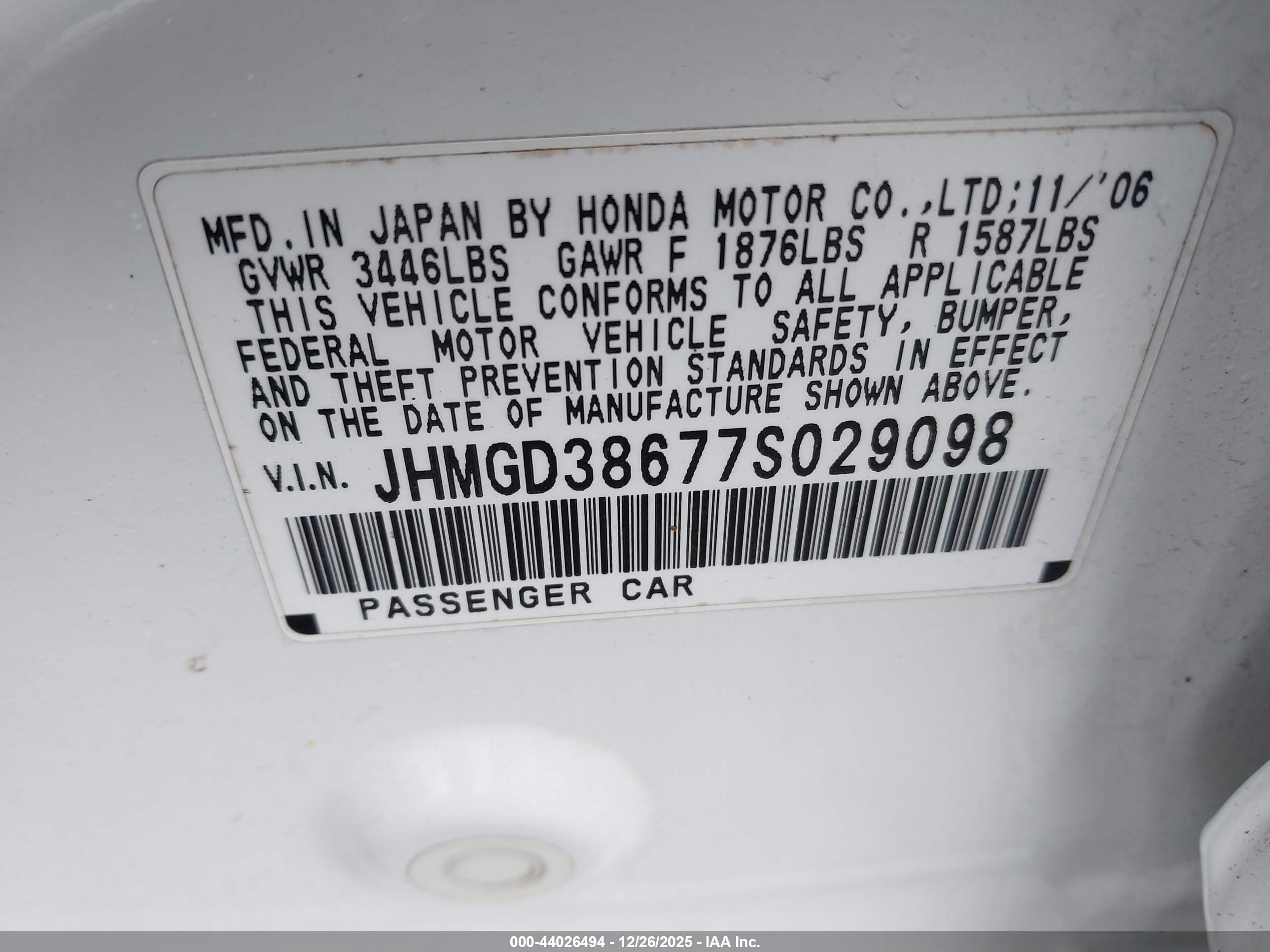 HONDA FIT image 9