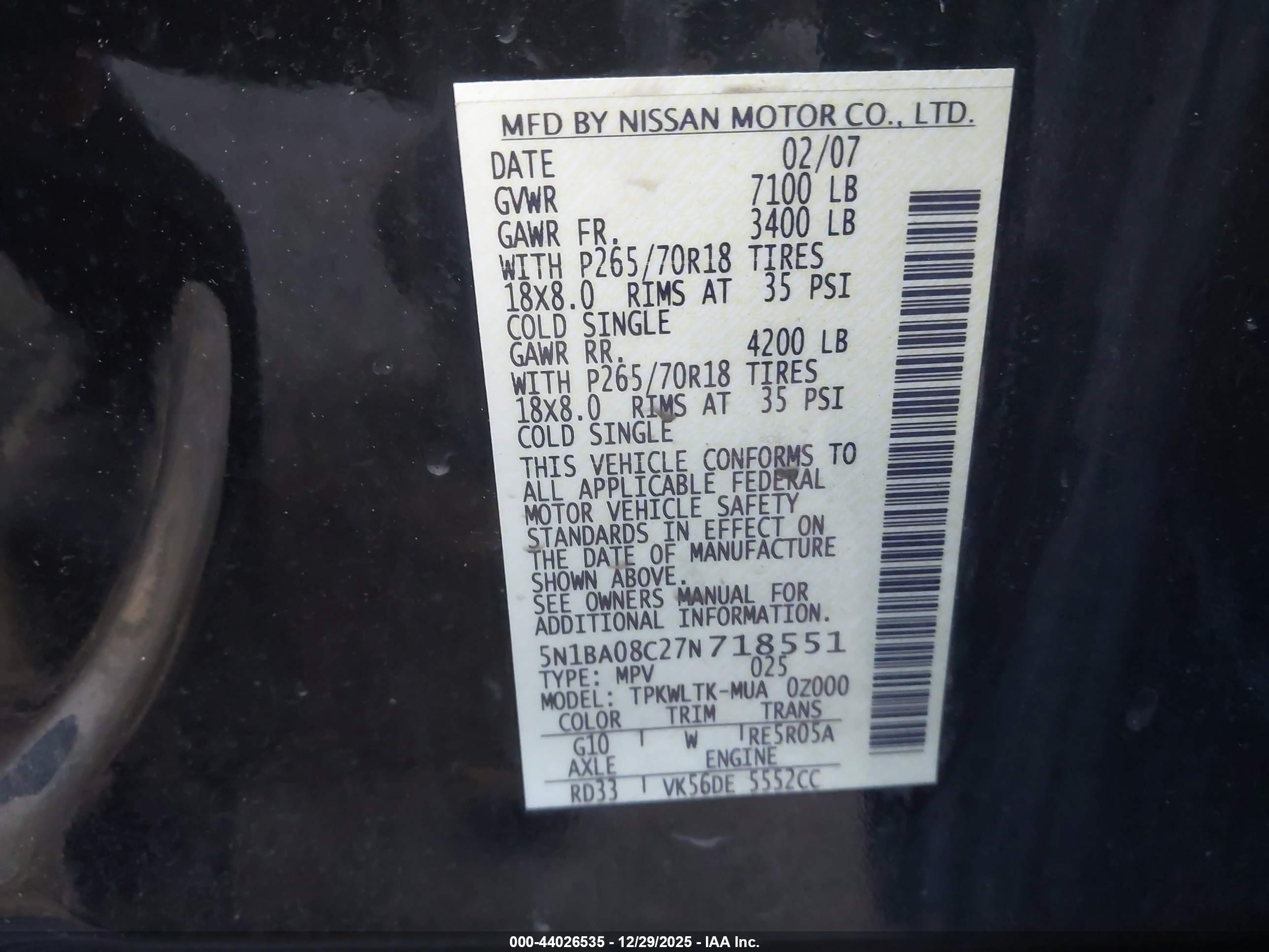 NISSAN ARMADA image 9
