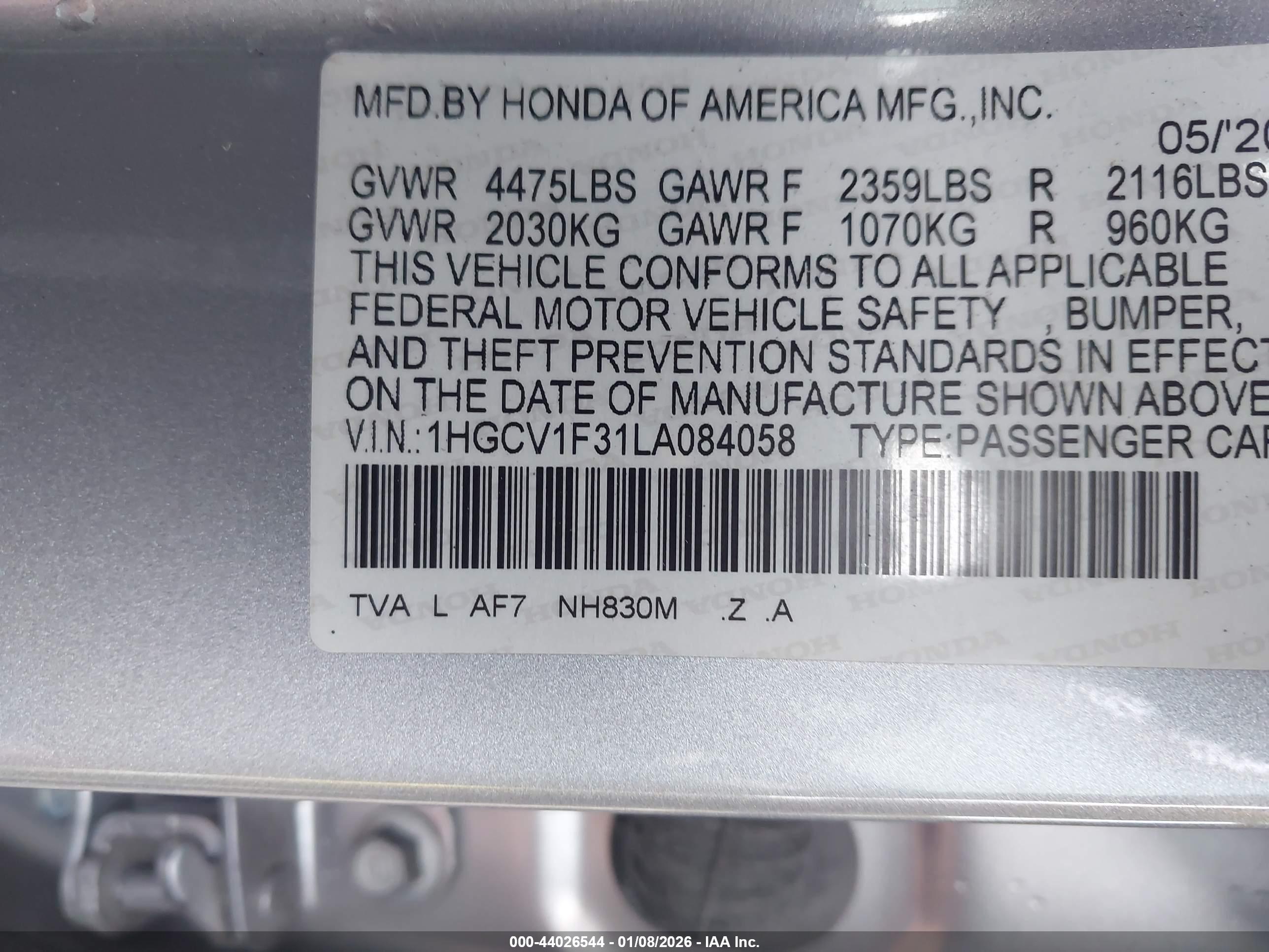 HONDA ACCORD image 9