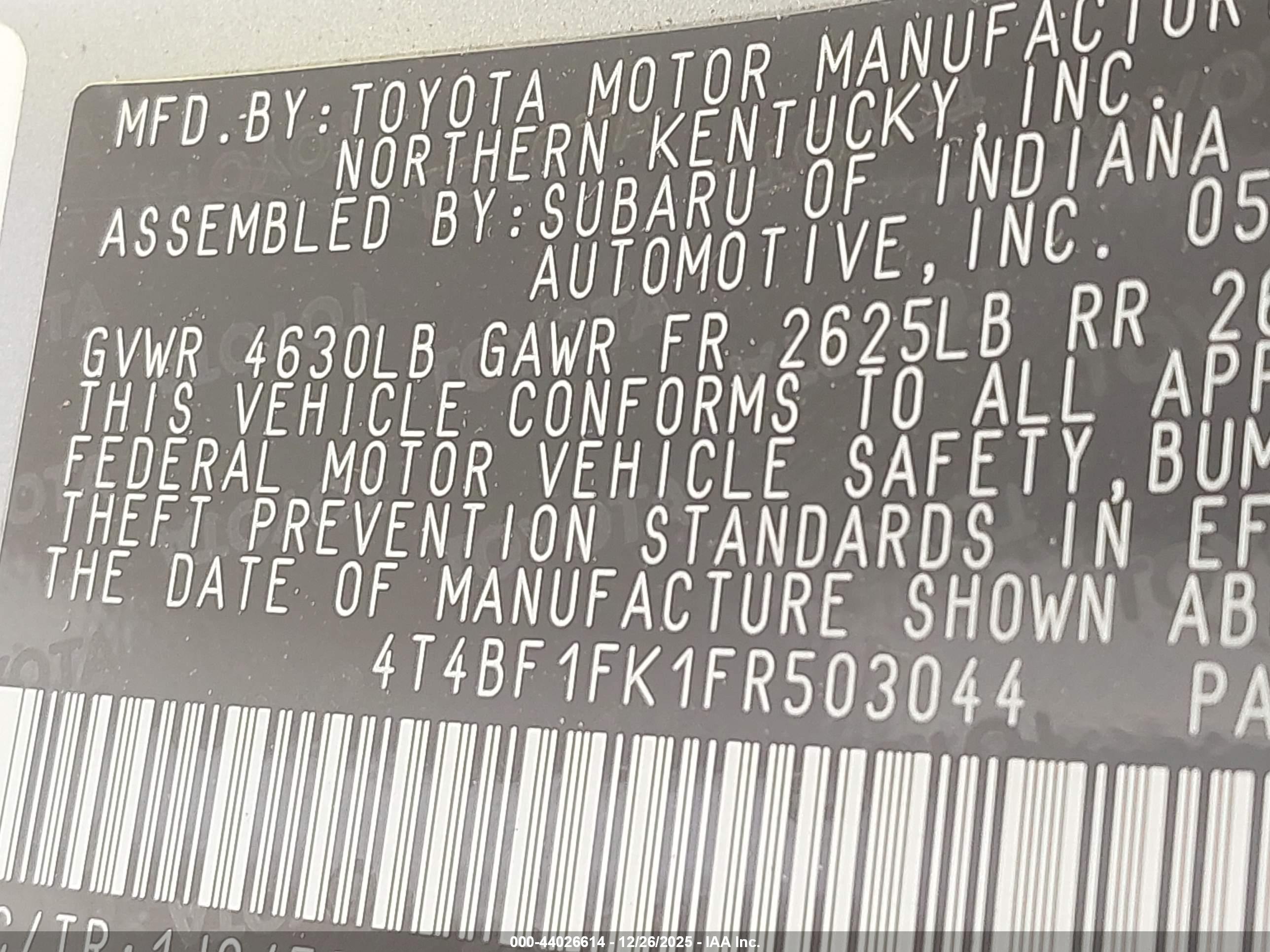 TOYOTA CAMRY image 9