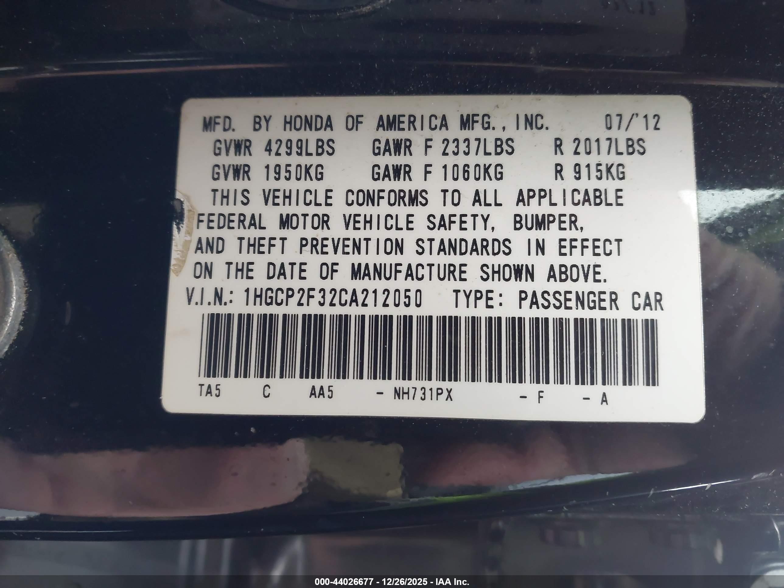 HONDA ACCORD image 9
