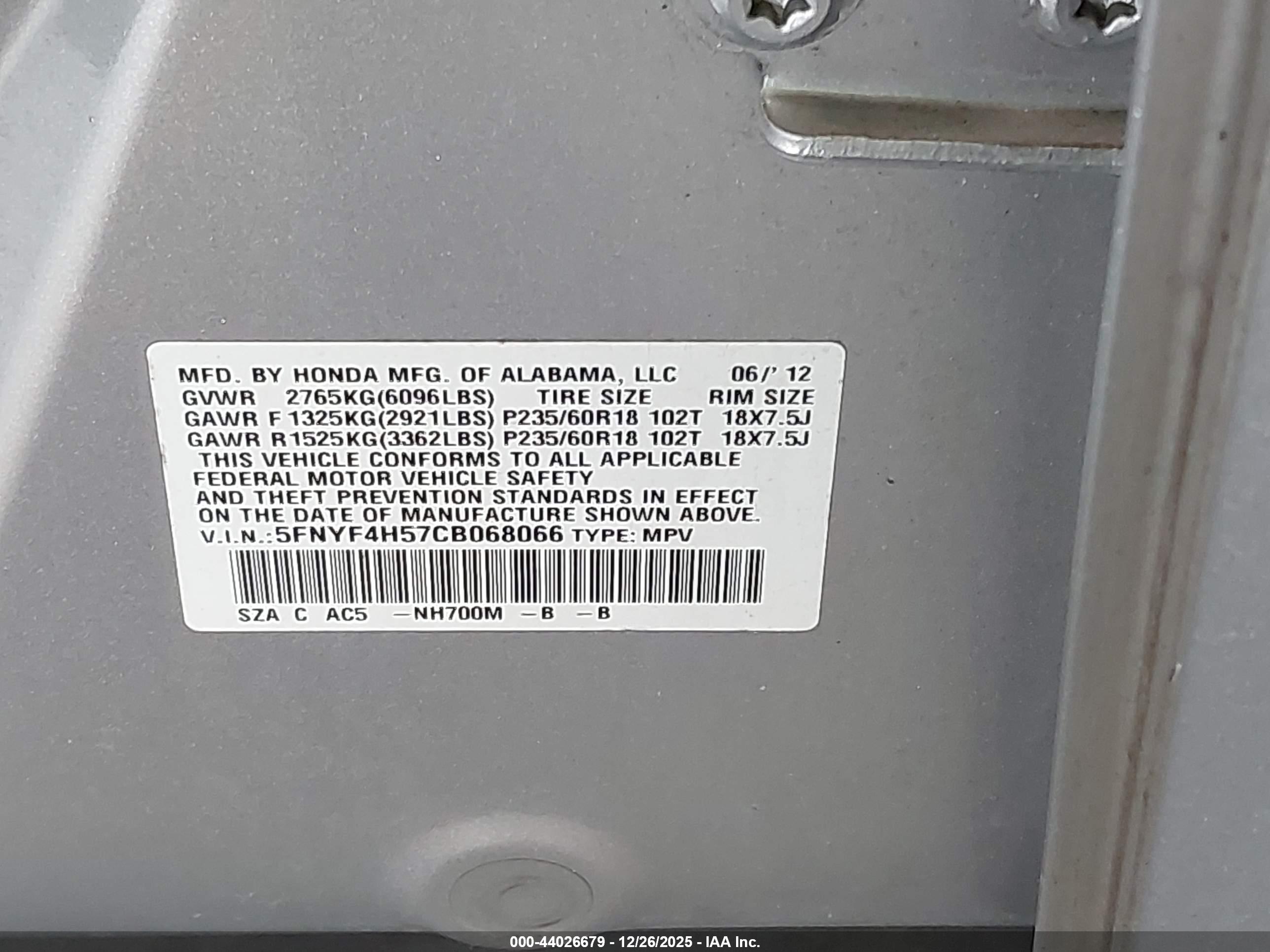 HONDA PILOT image 9