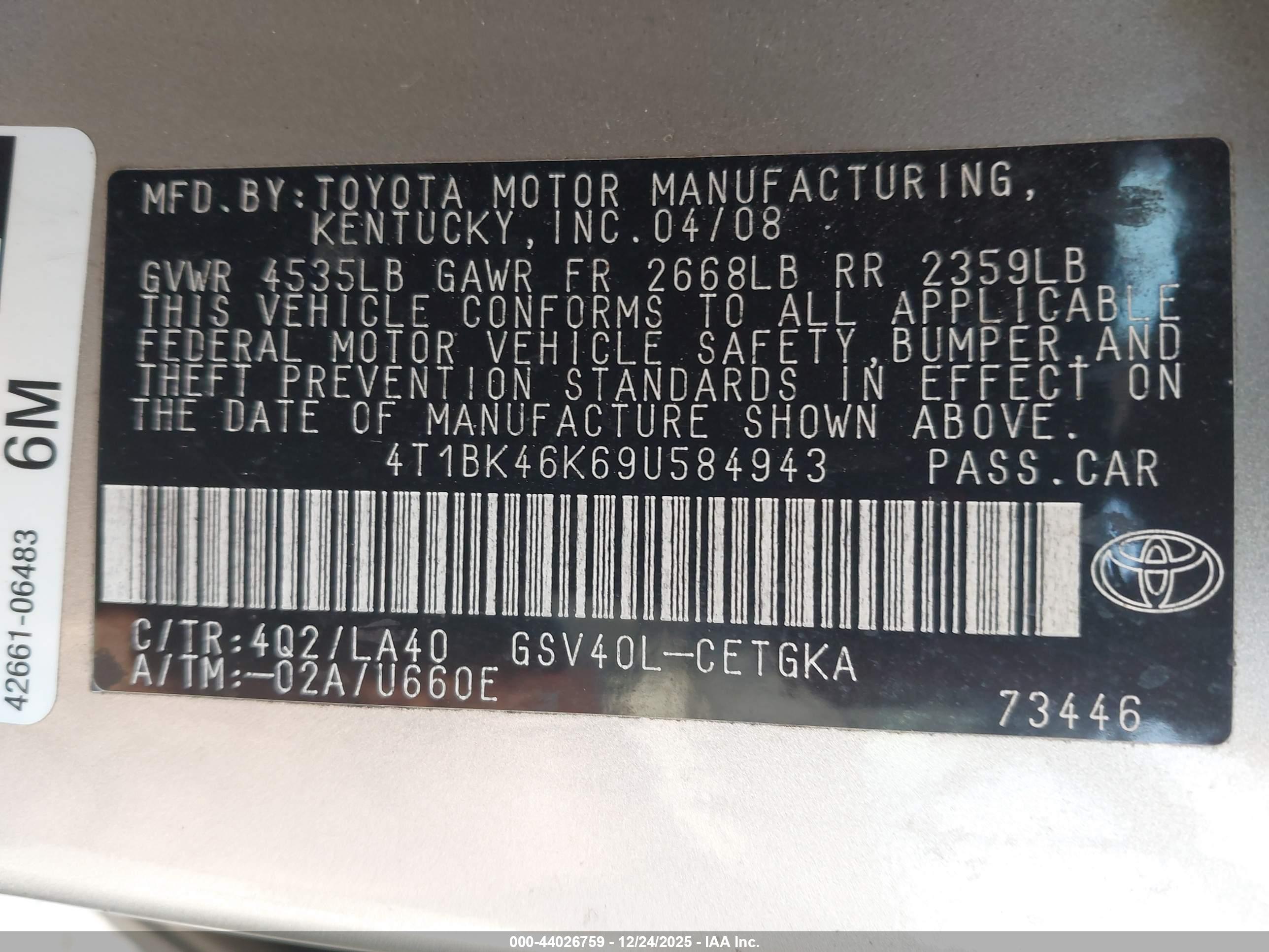 TOYOTA CAMRY image 9