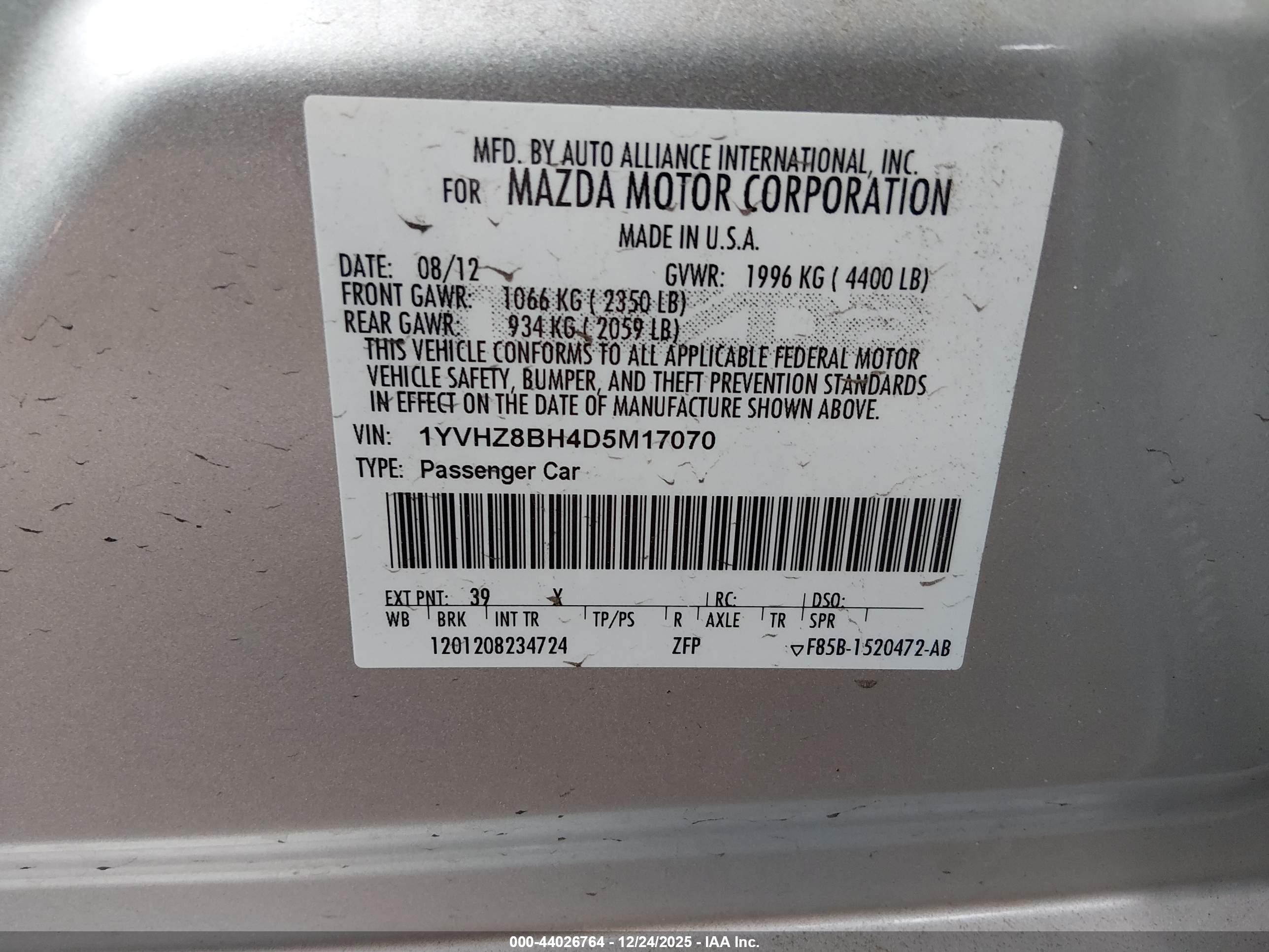 MAZDA MAZDA6 image 9