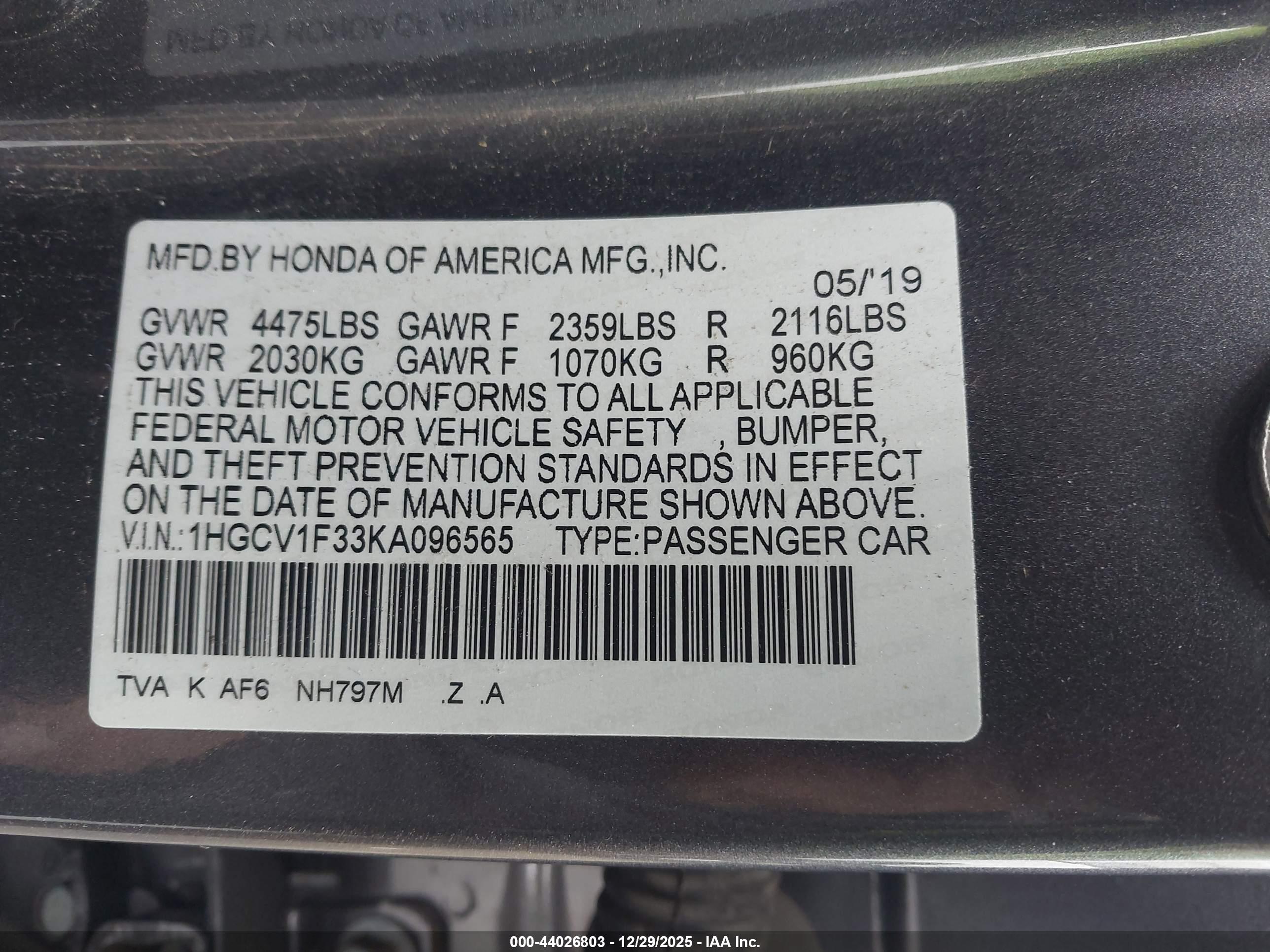 HONDA ACCORD image 9