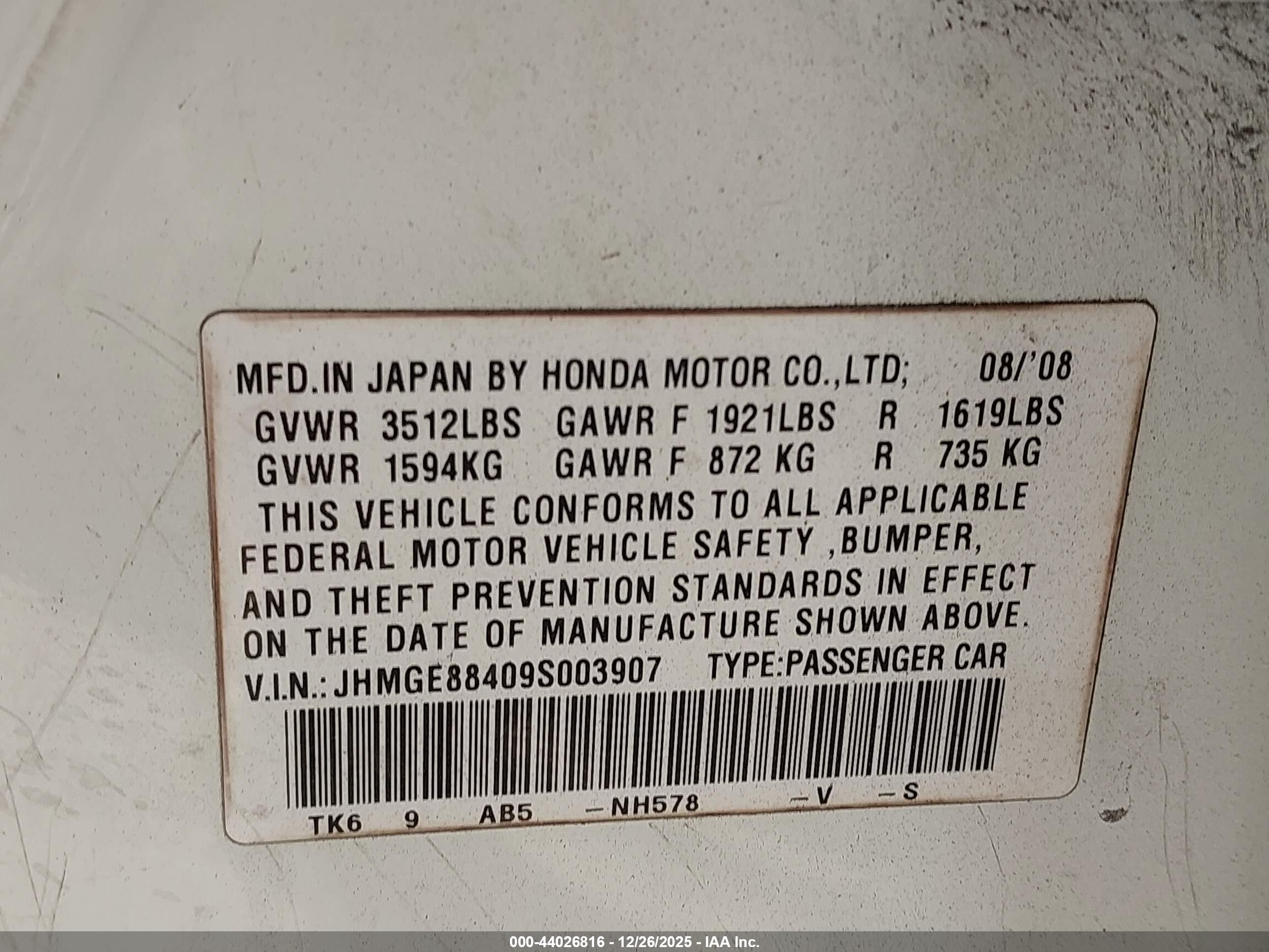 HONDA FIT image 9