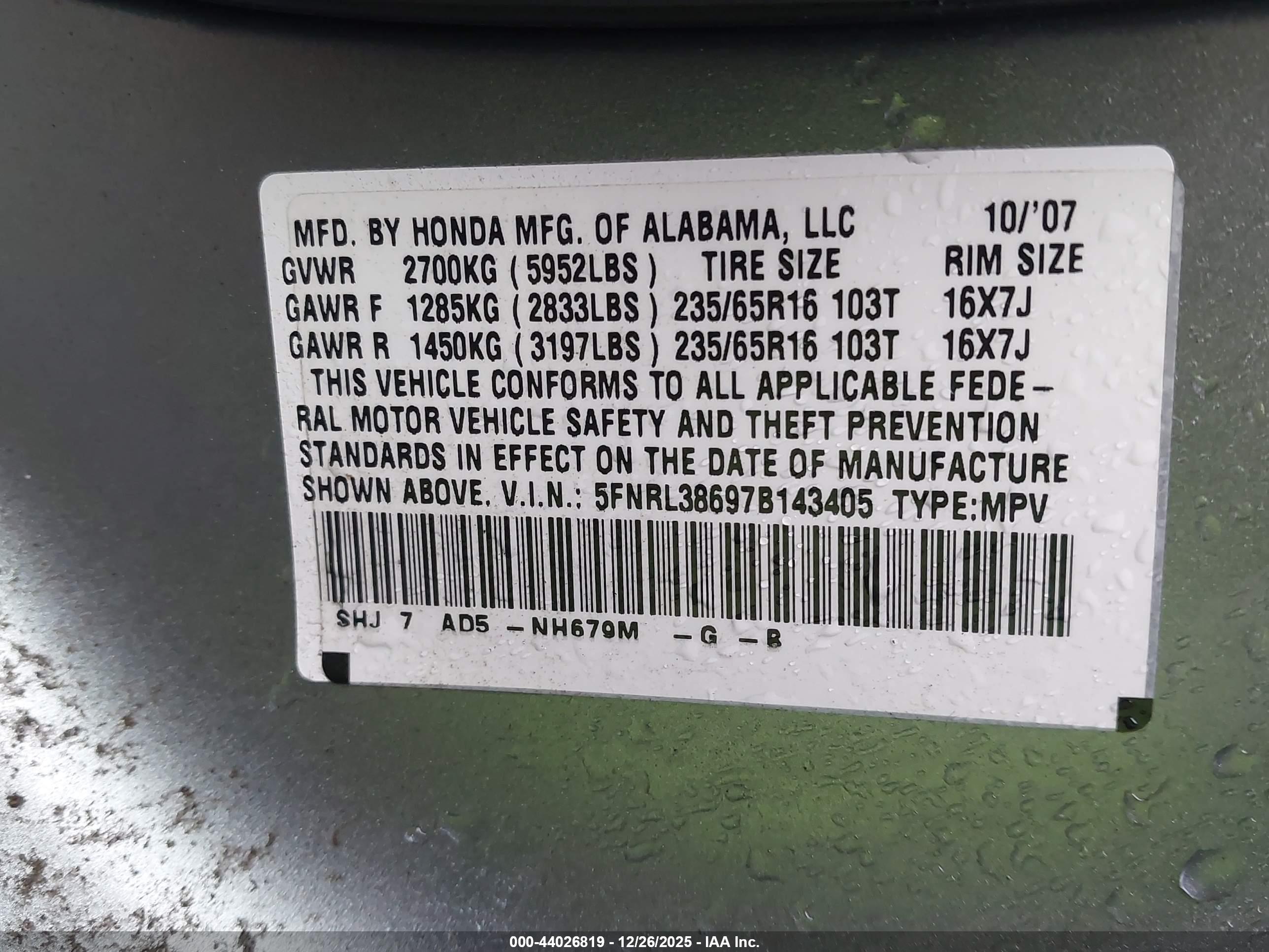 HONDA ODYSSEY image 9