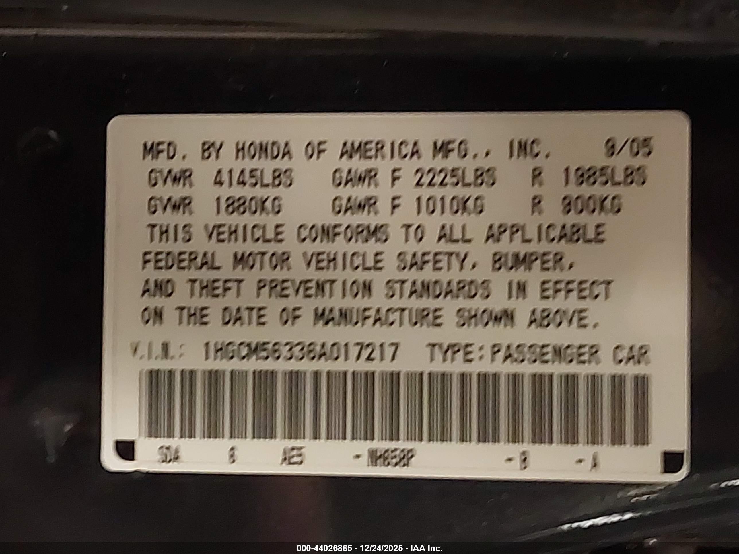 HONDA ACCORD image 9