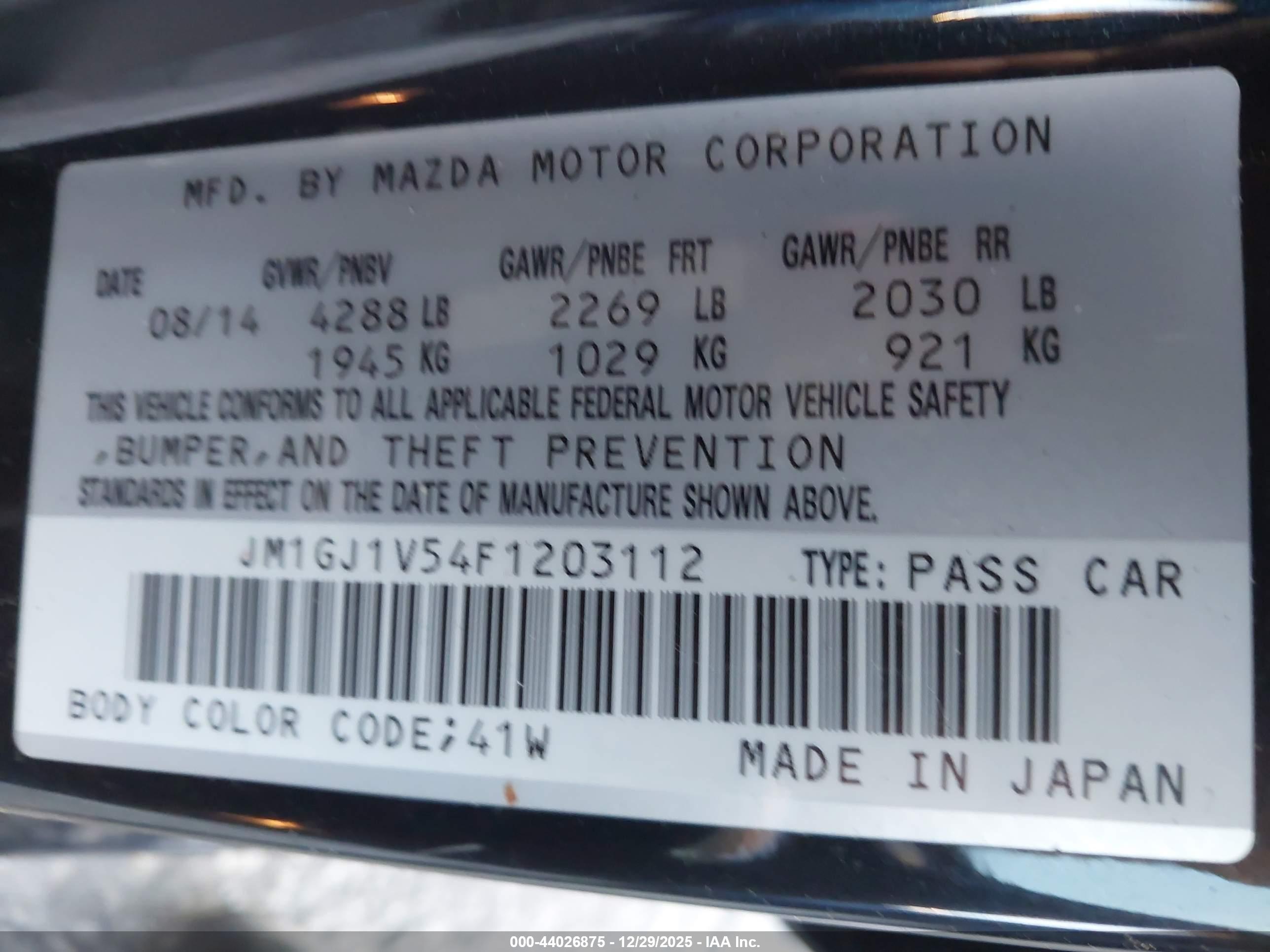 MAZDA MAZDA6 image 9