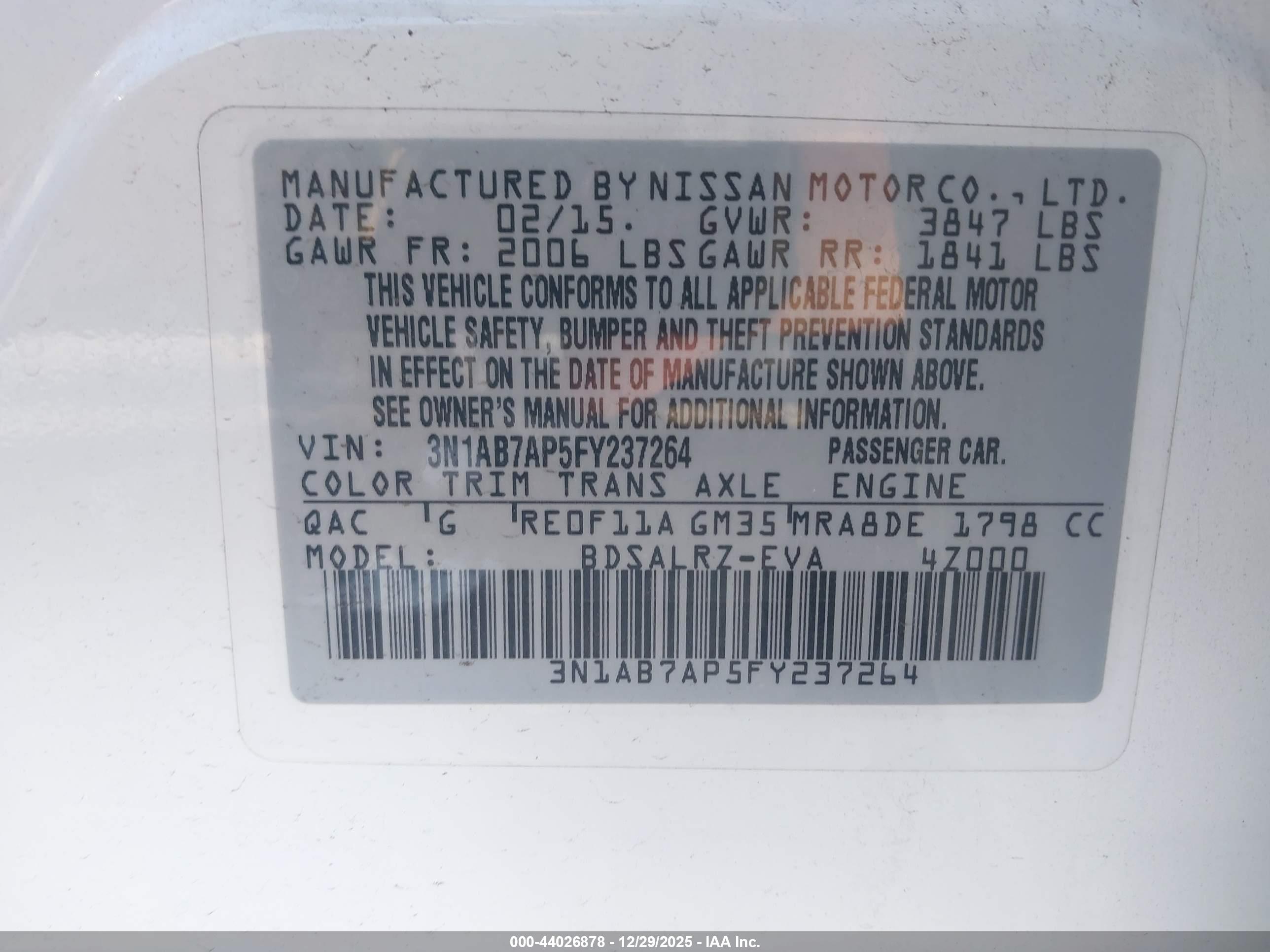NISSAN SENTRA image 9