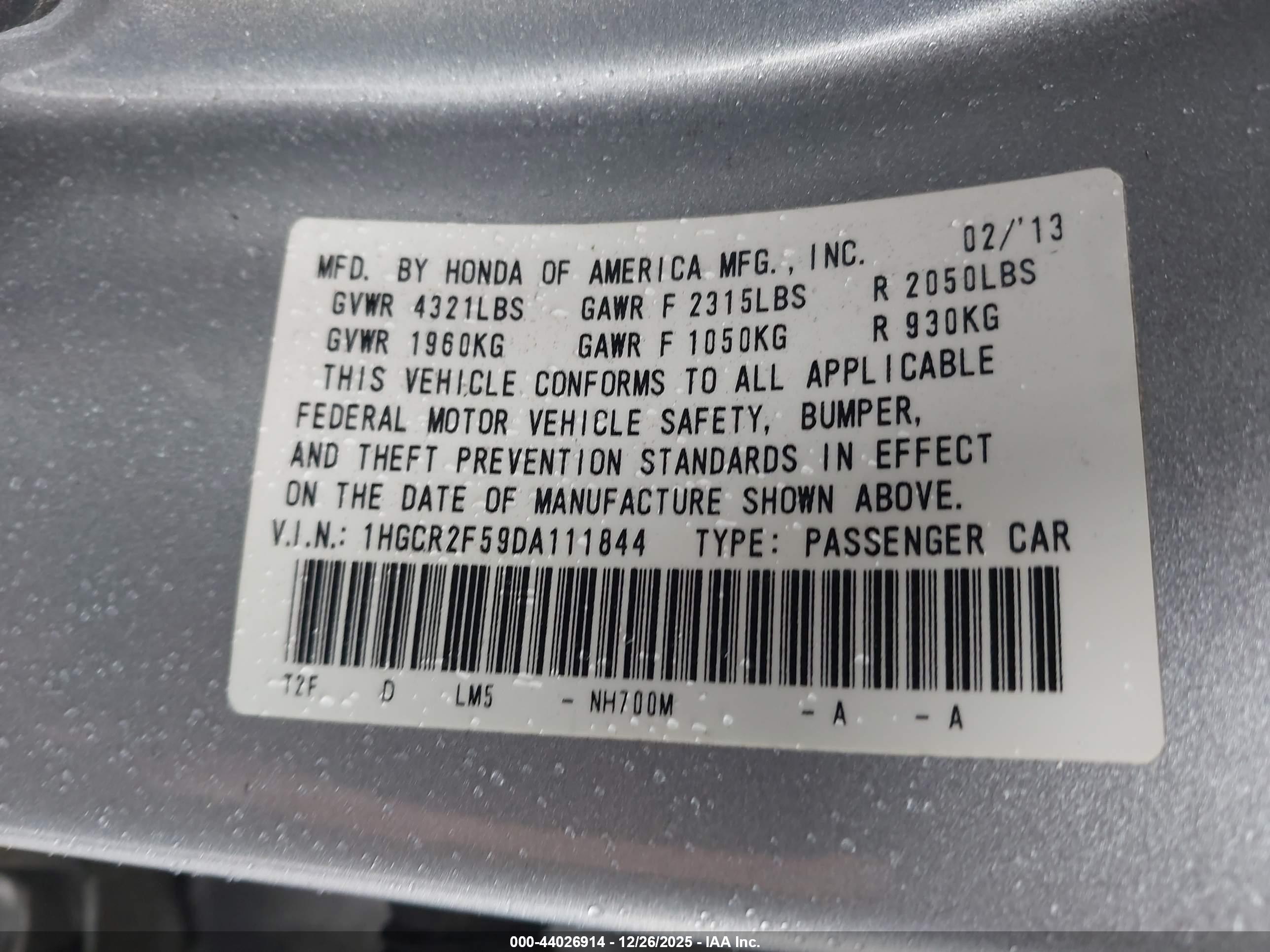 HONDA ACCORD image 9