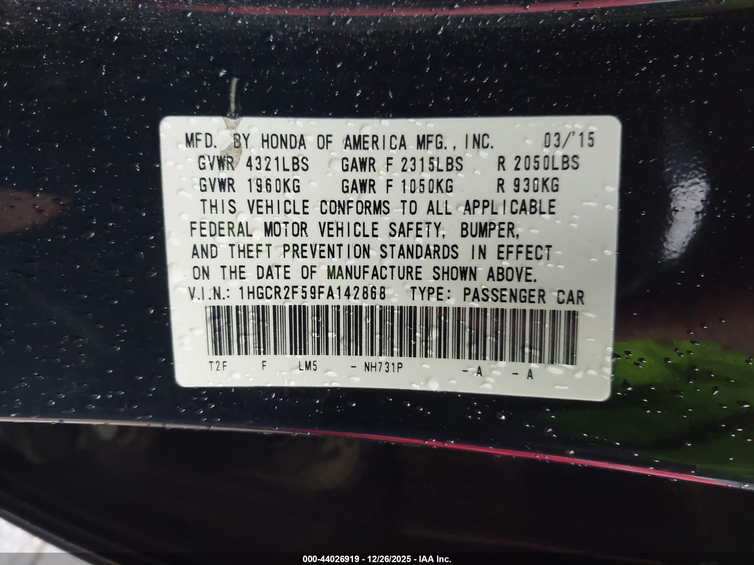 HONDA ACCORD image 9