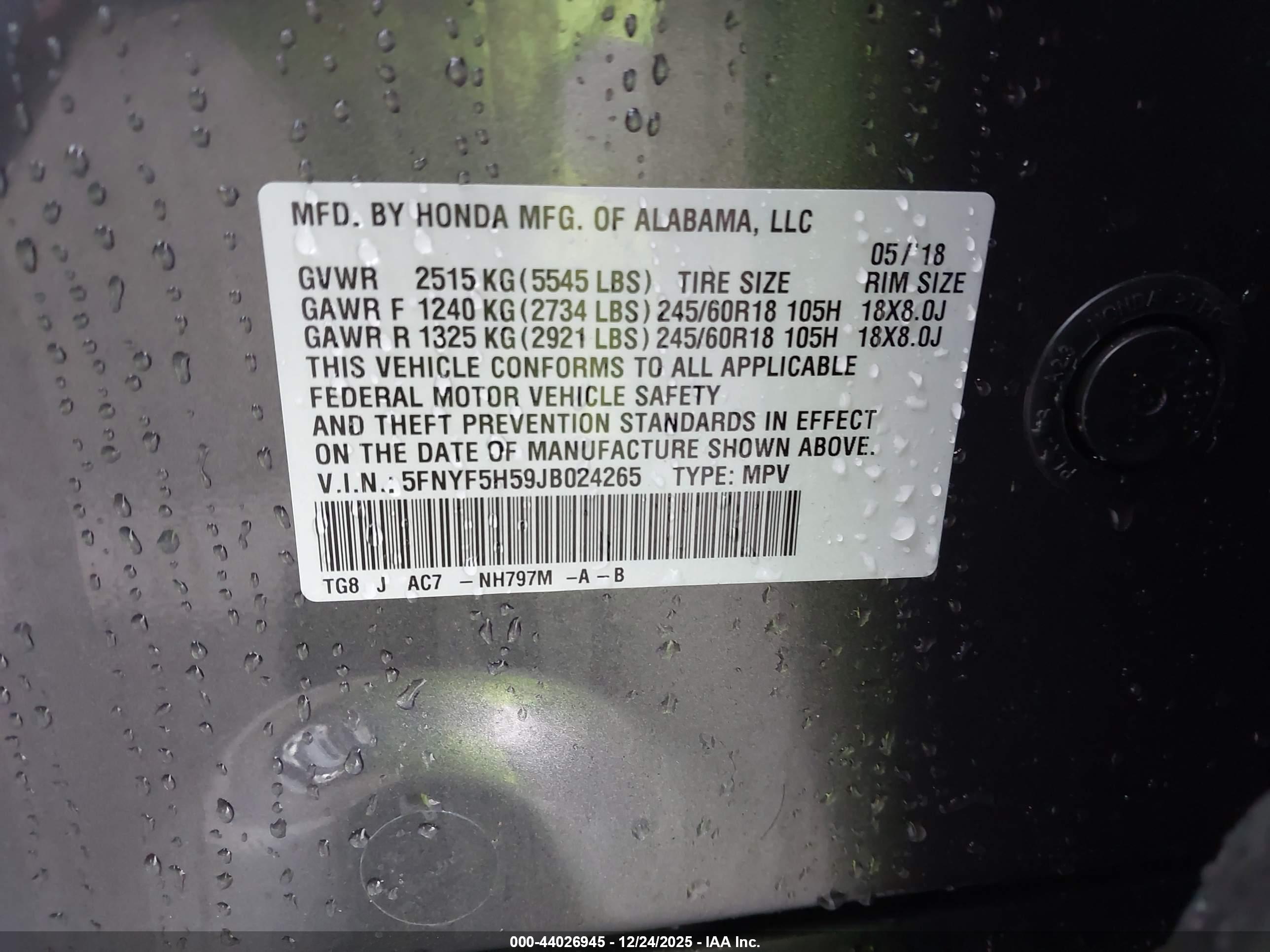 HONDA PILOT image 9