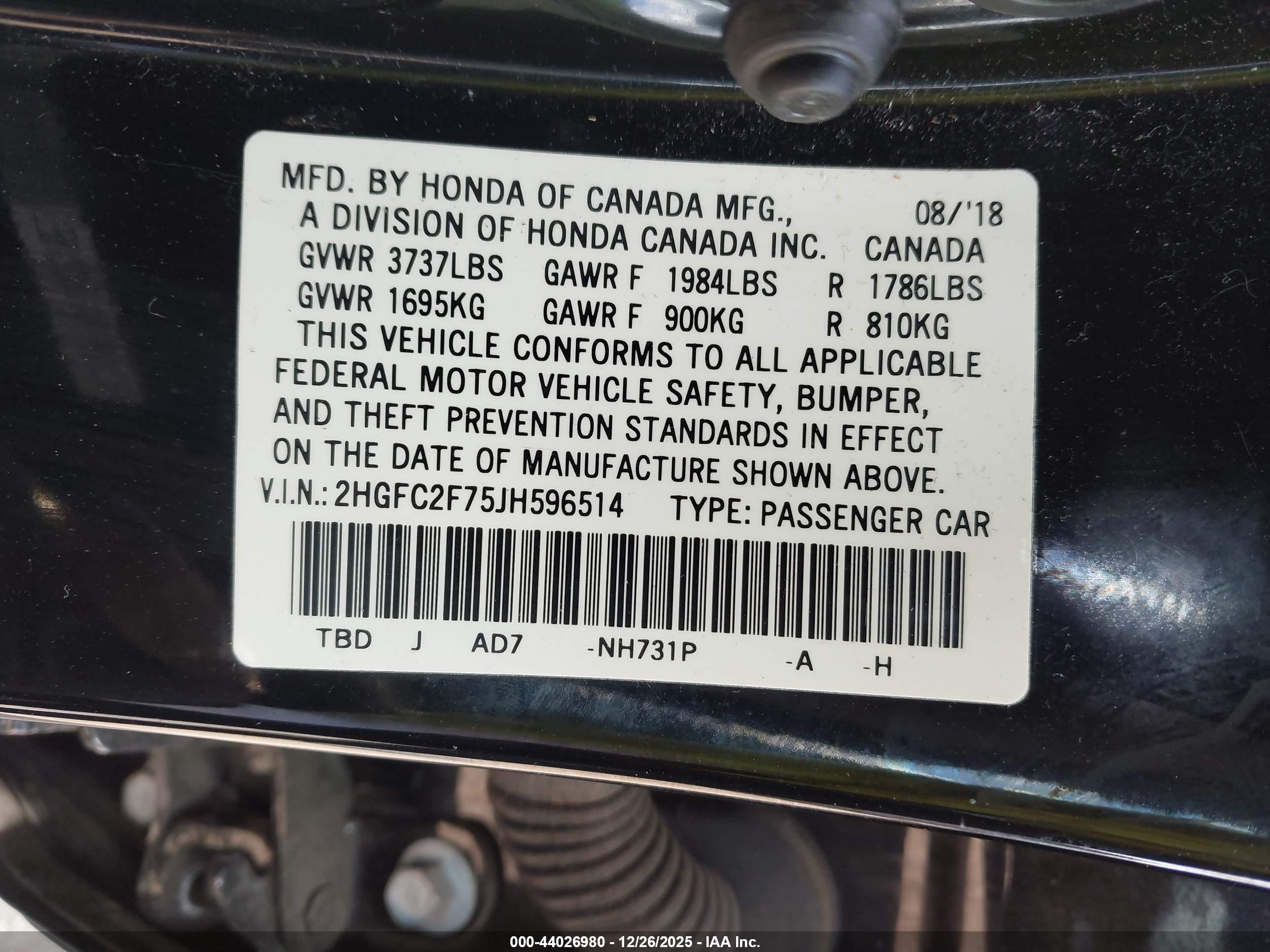 HONDA CIVIC image 9