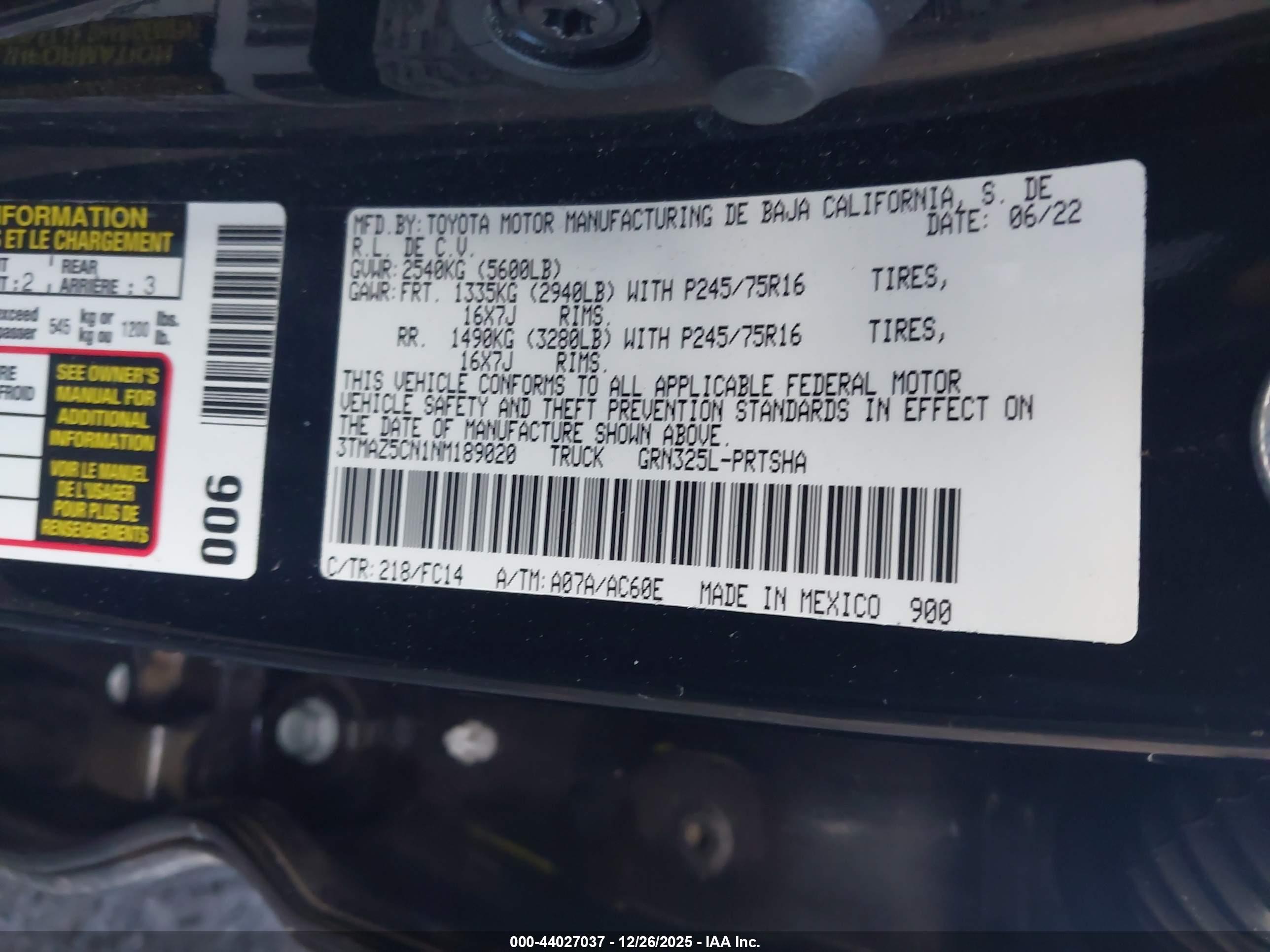 TOYOTA TACOMA image 9