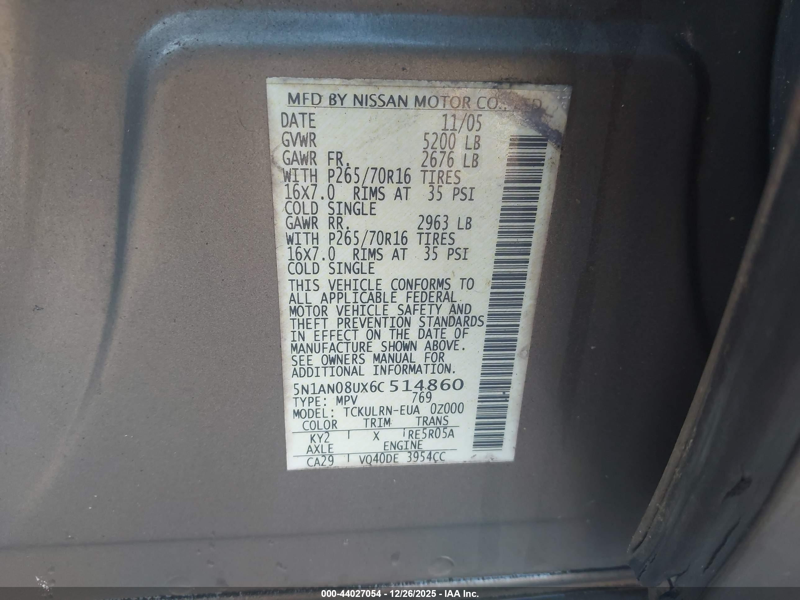 NISSAN XTERRA image 9