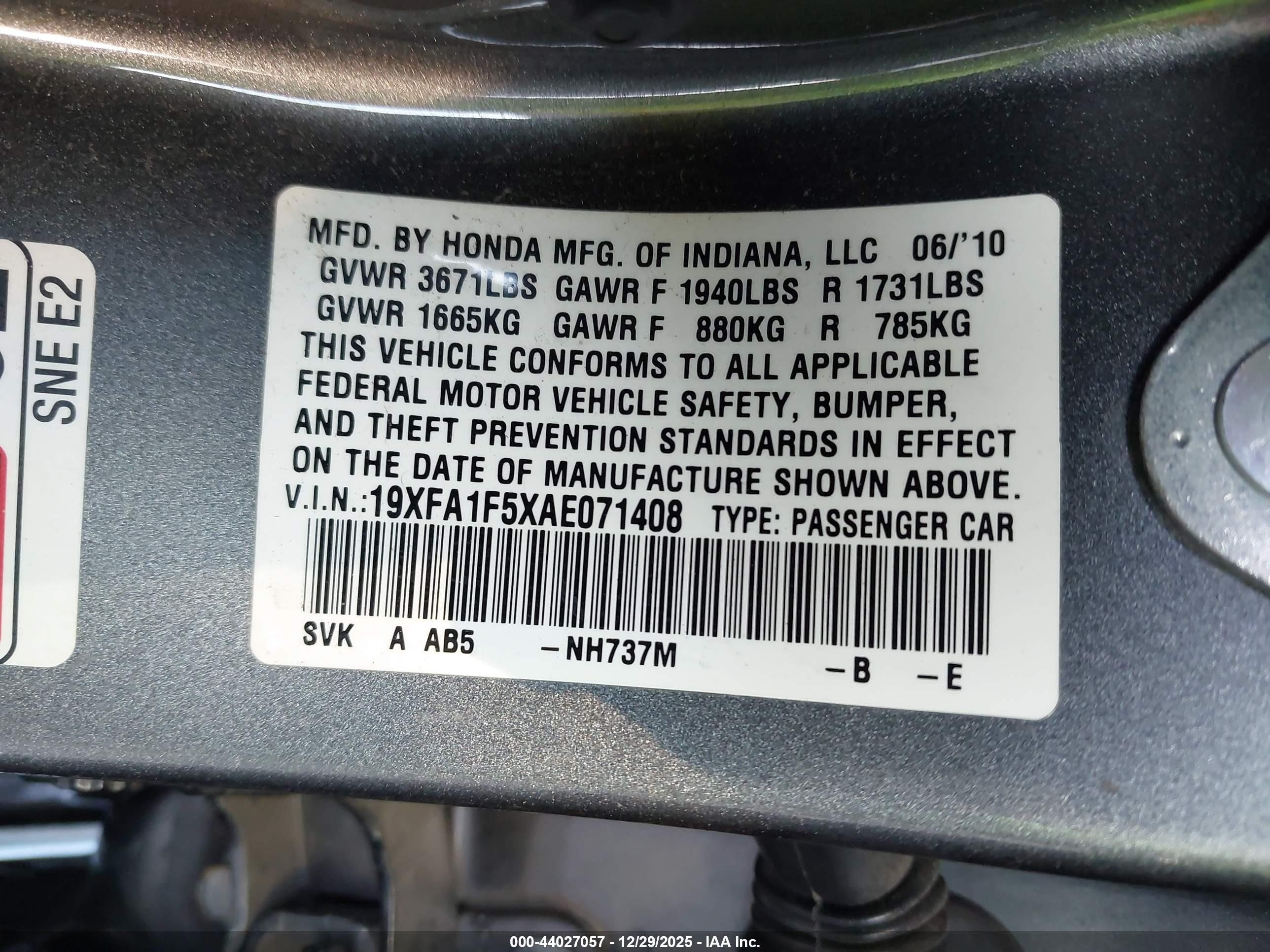 HONDA CIVIC image 9