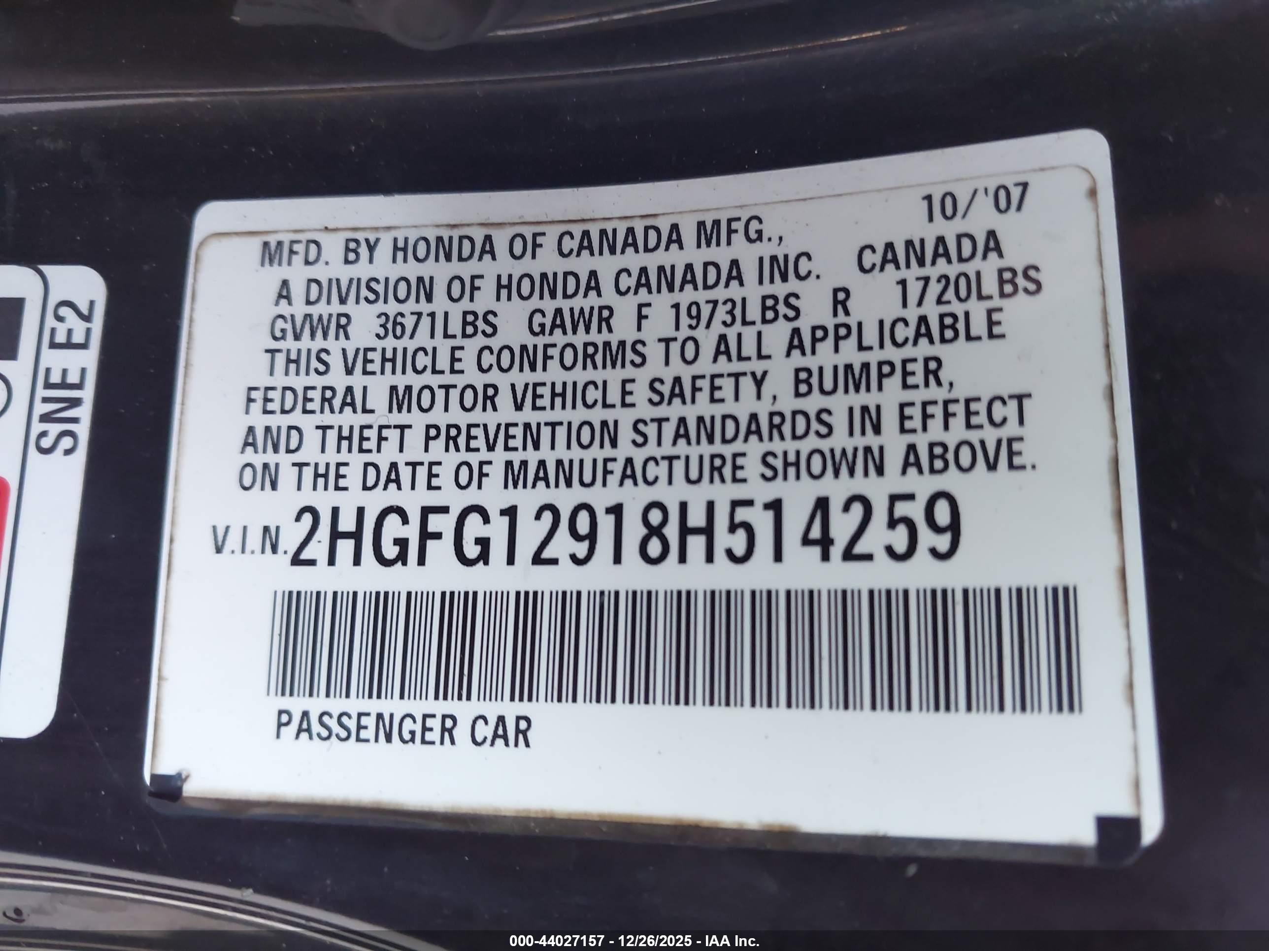 HONDA CIVIC image 9