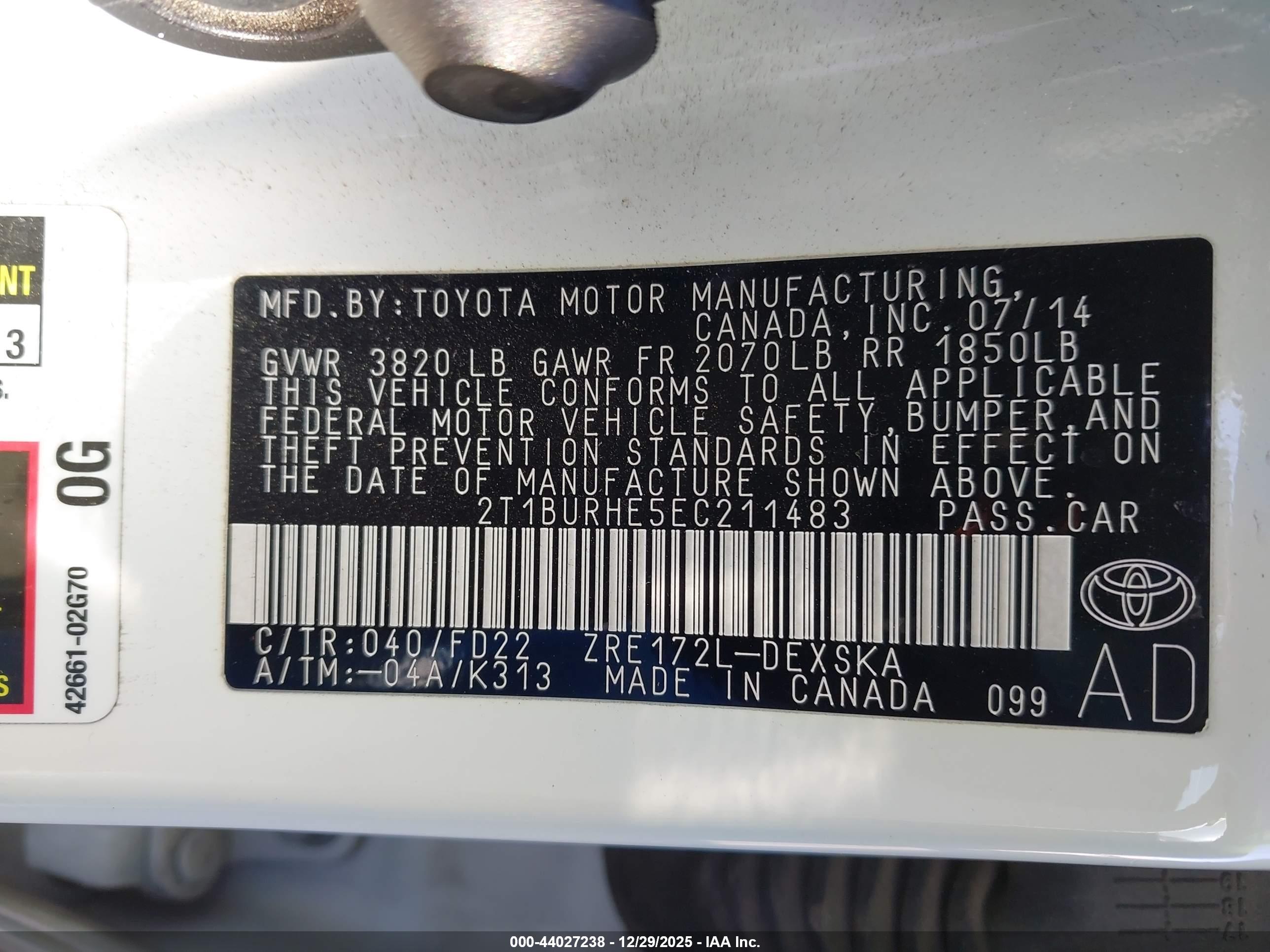 TOYOTA COROLLA image 9
