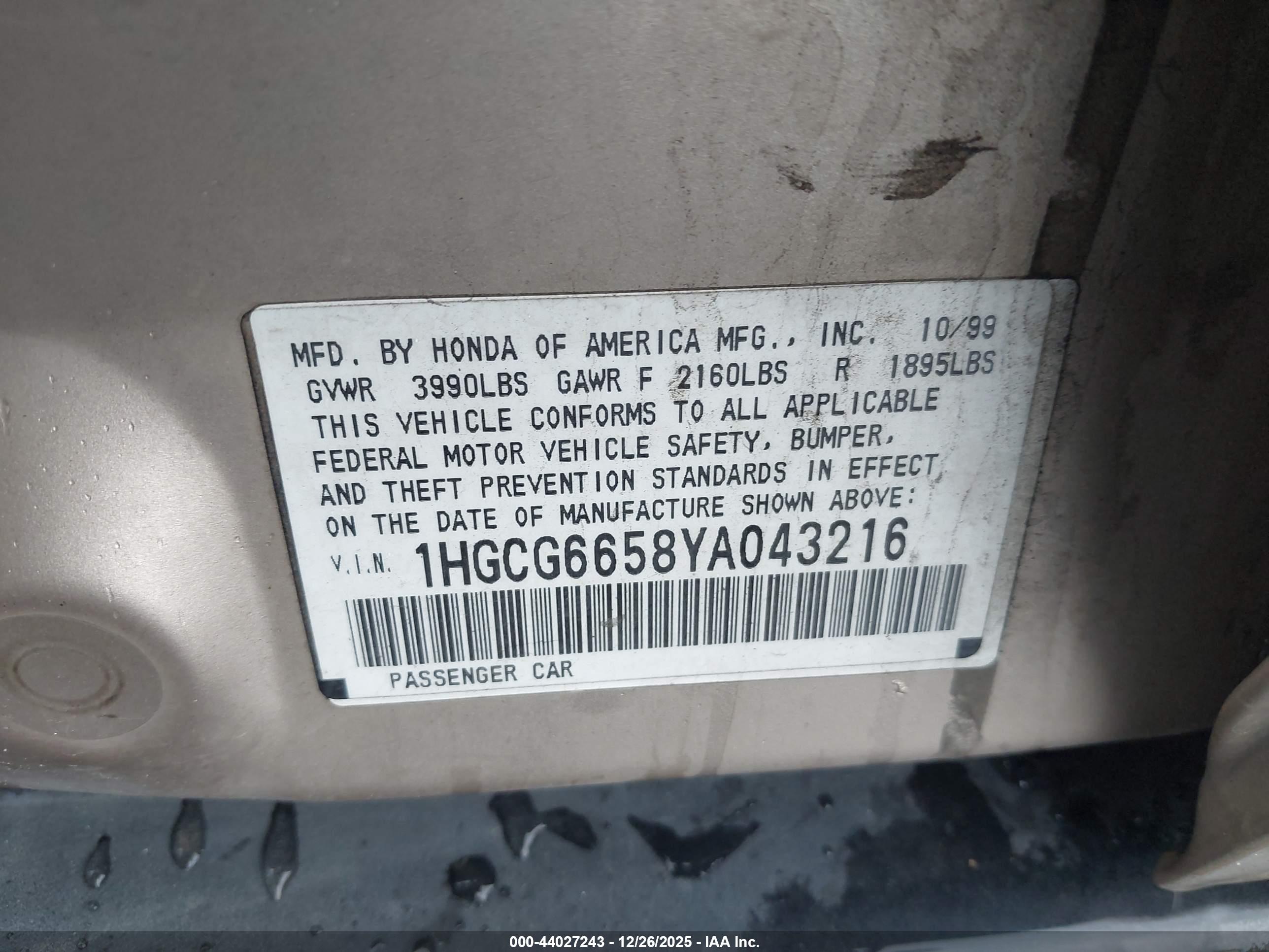 HONDA ACCORD image 9