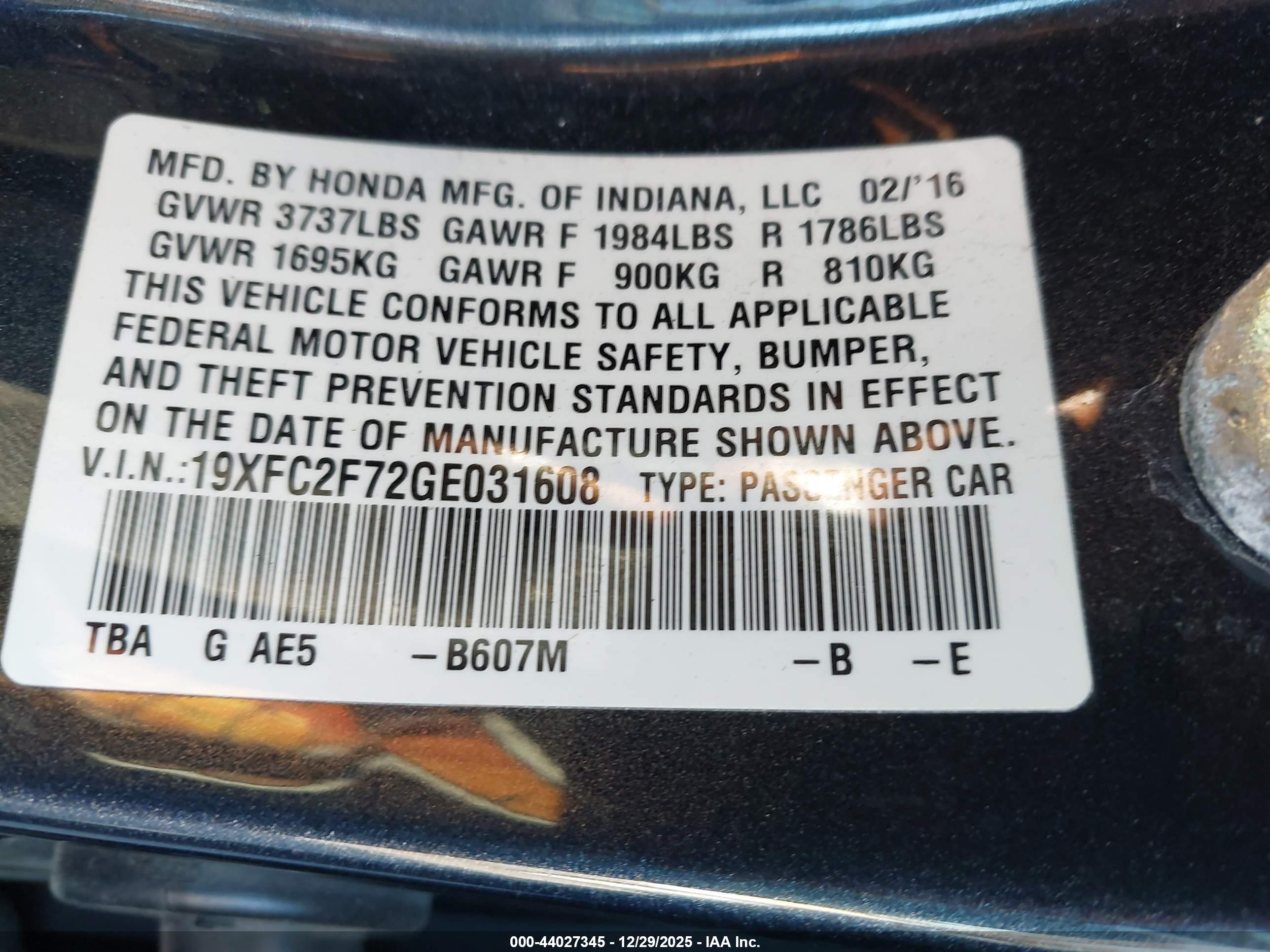 HONDA CIVIC image 9