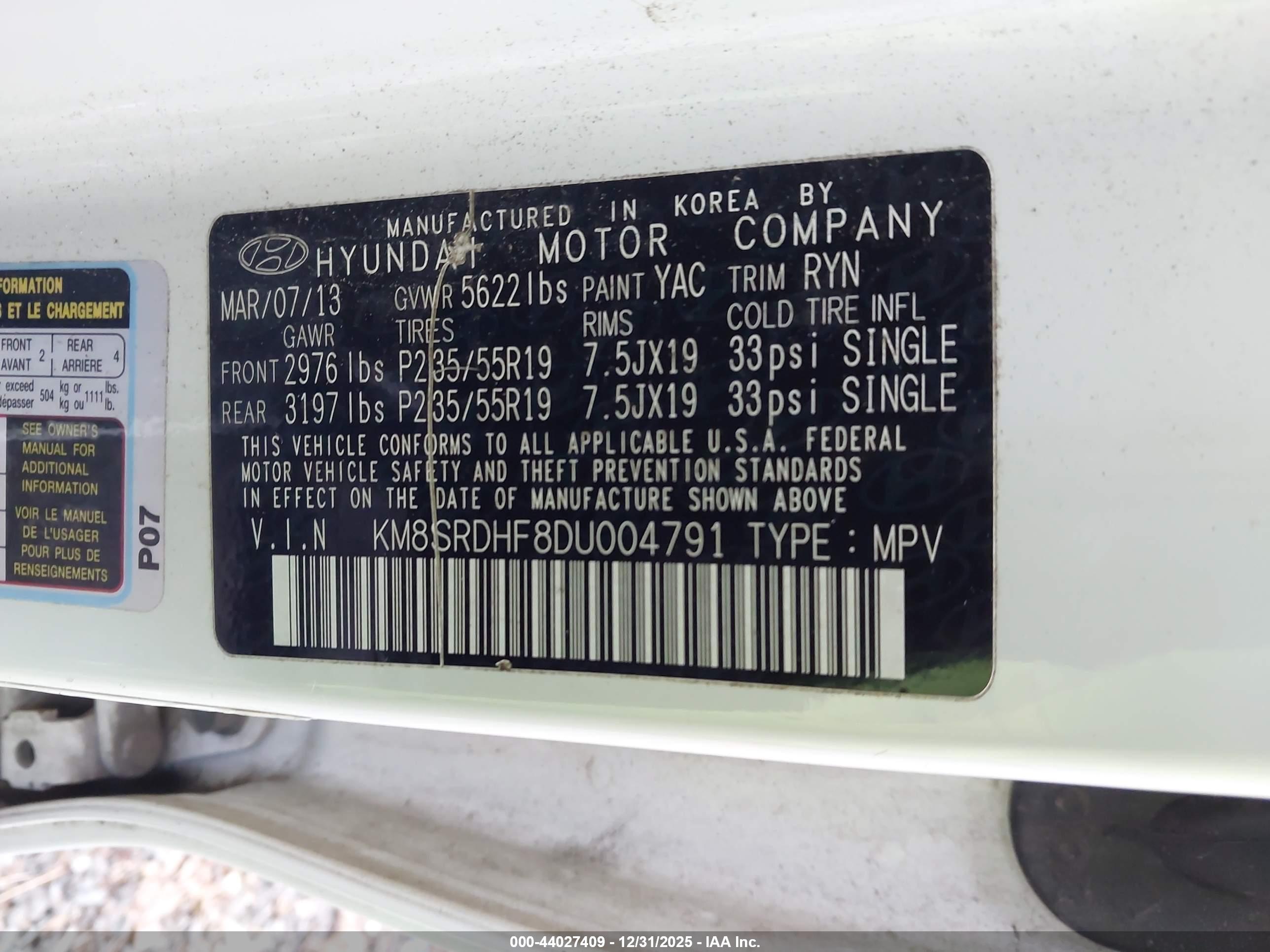 HYUNDAI SANTA image 9
