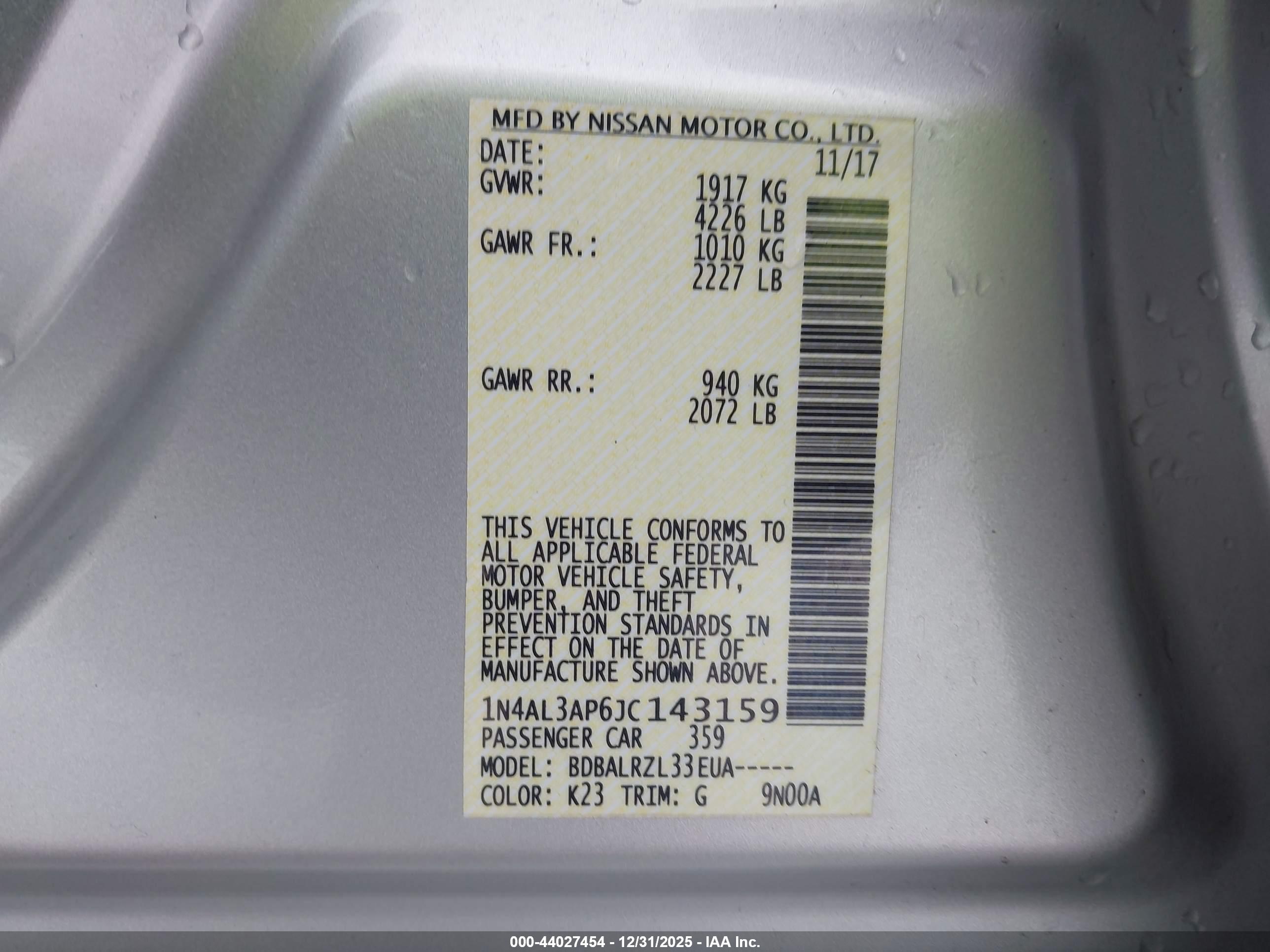NISSAN ALTIMA image 9