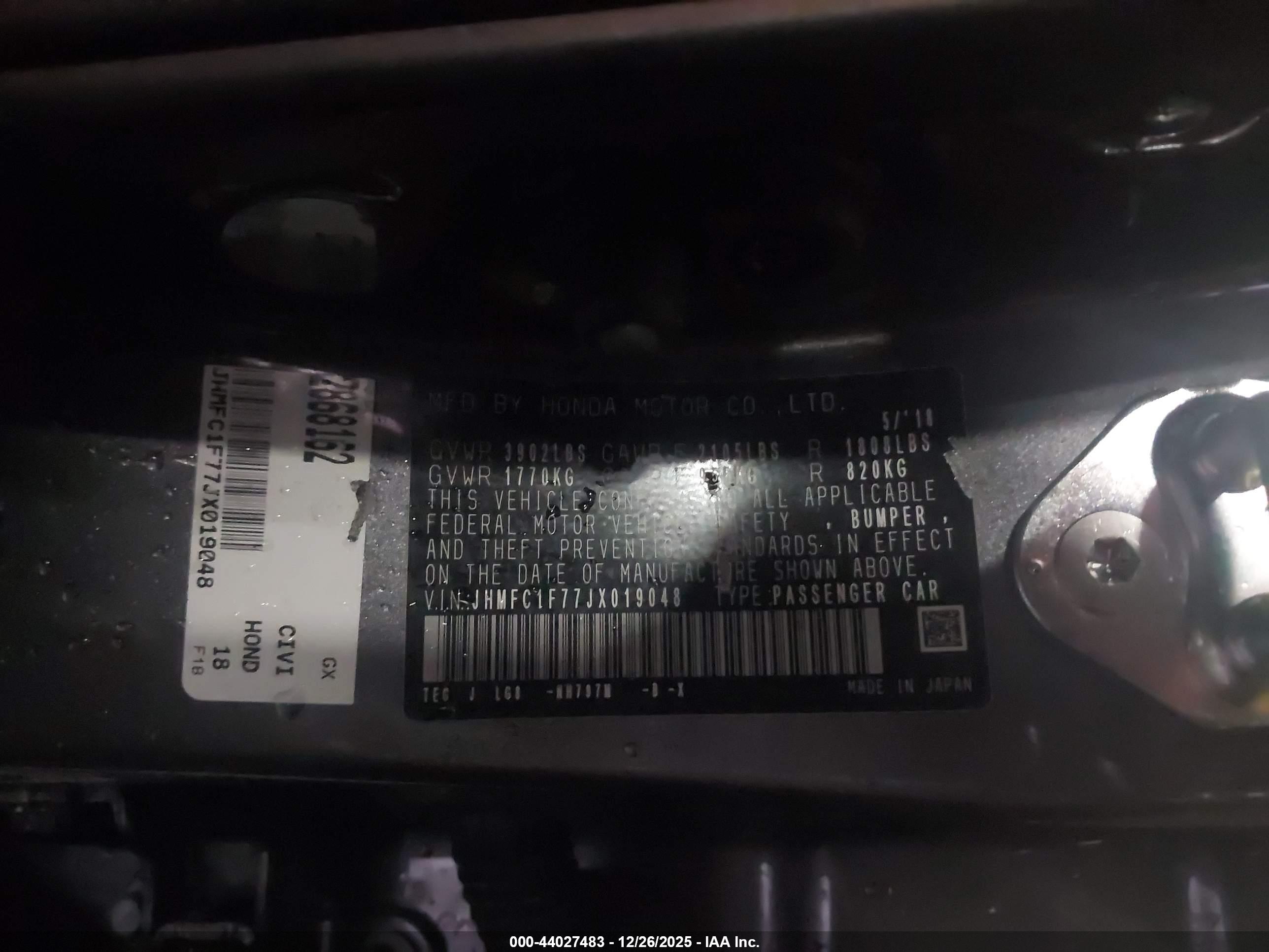 HONDA CIVIC image 9