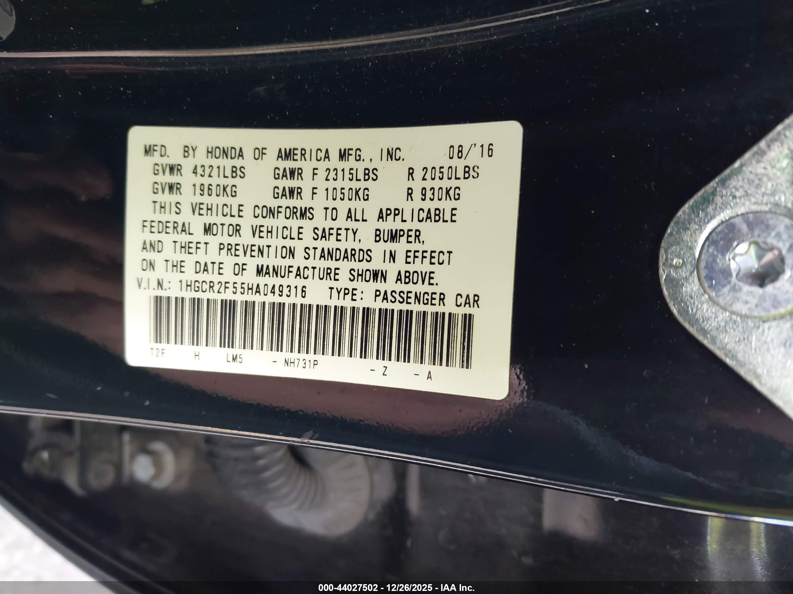 HONDA ACCORD image 9