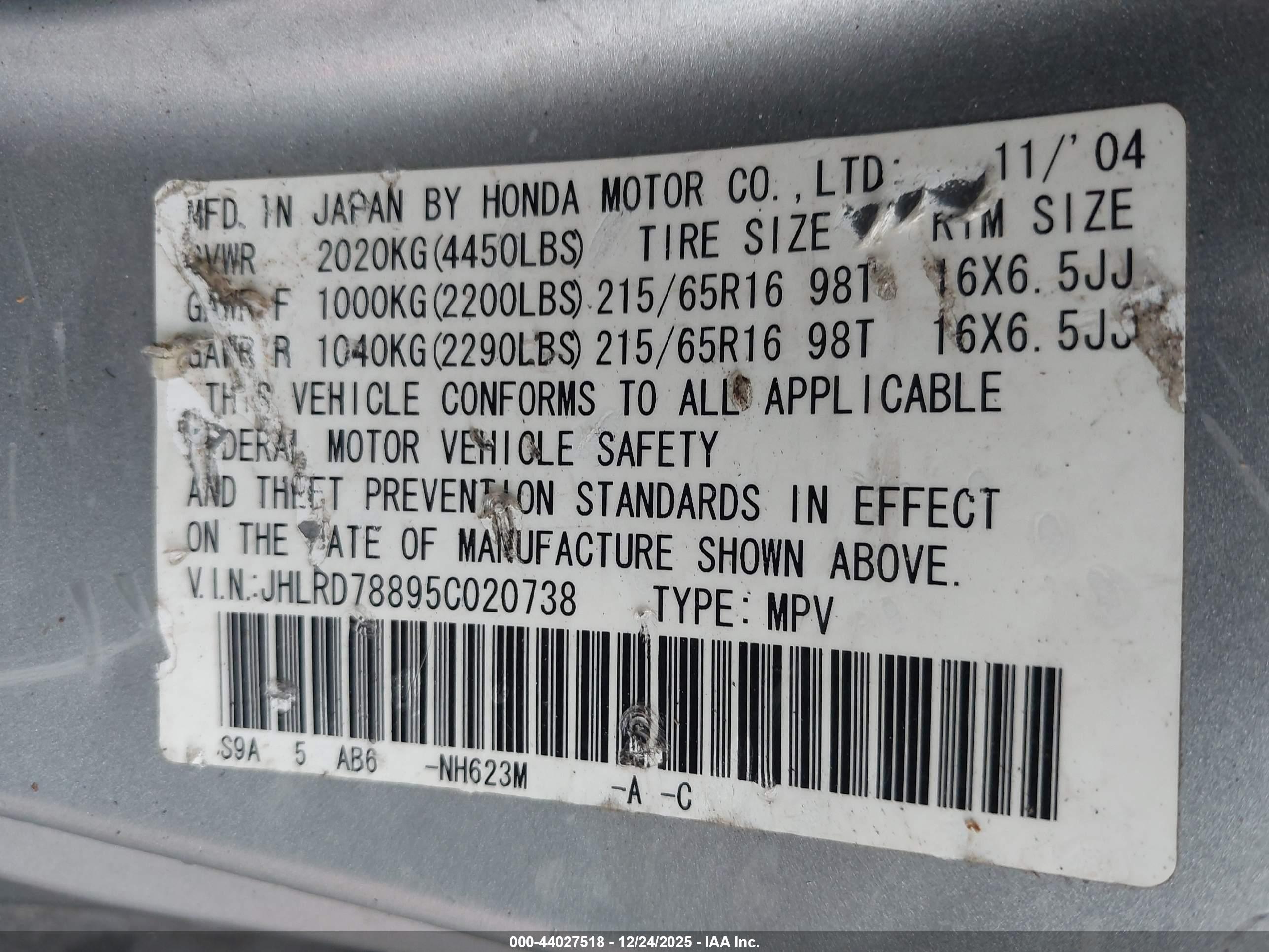 HONDA CR-V image 9