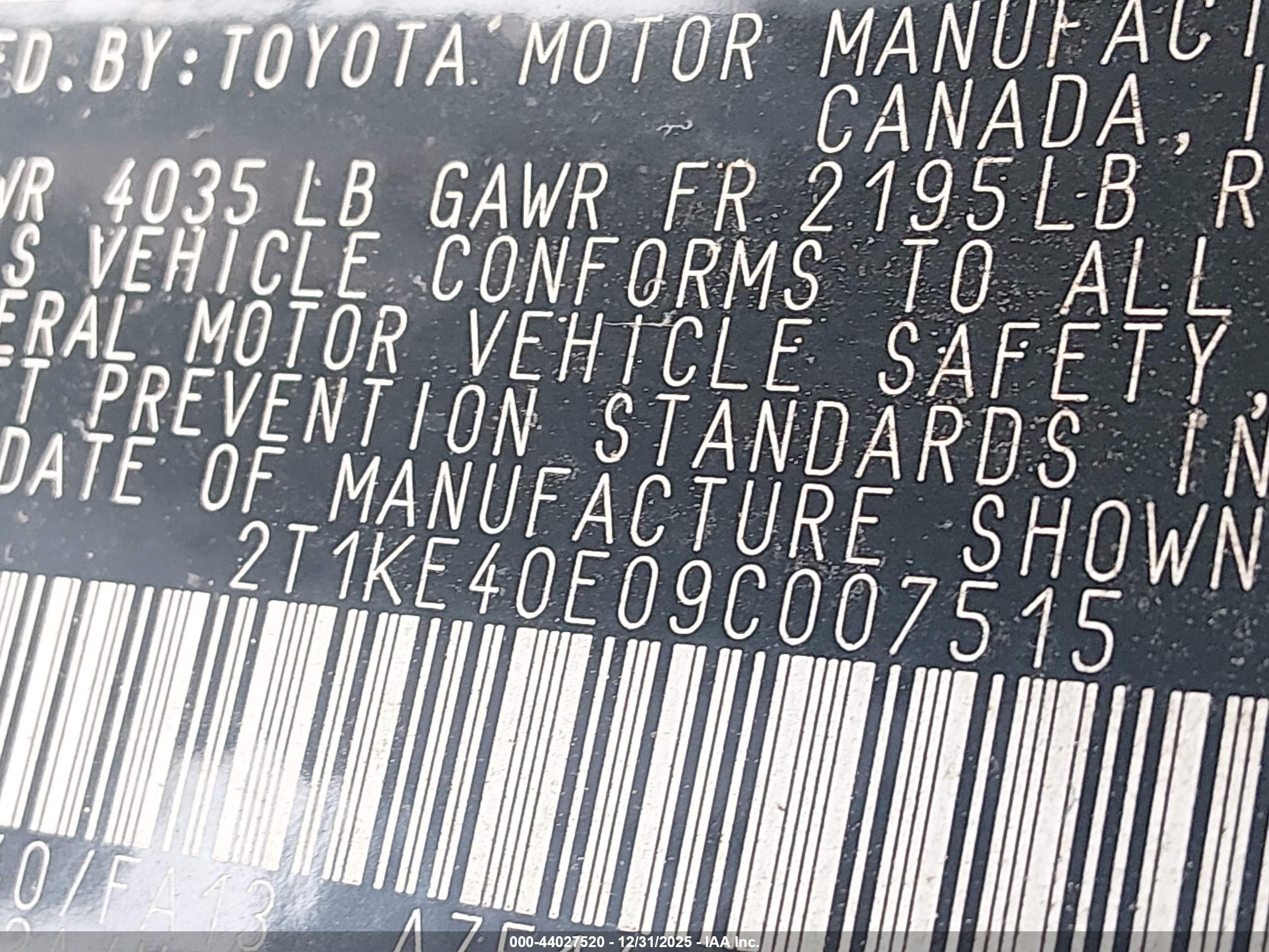 TOYOTA MATRIX image 9