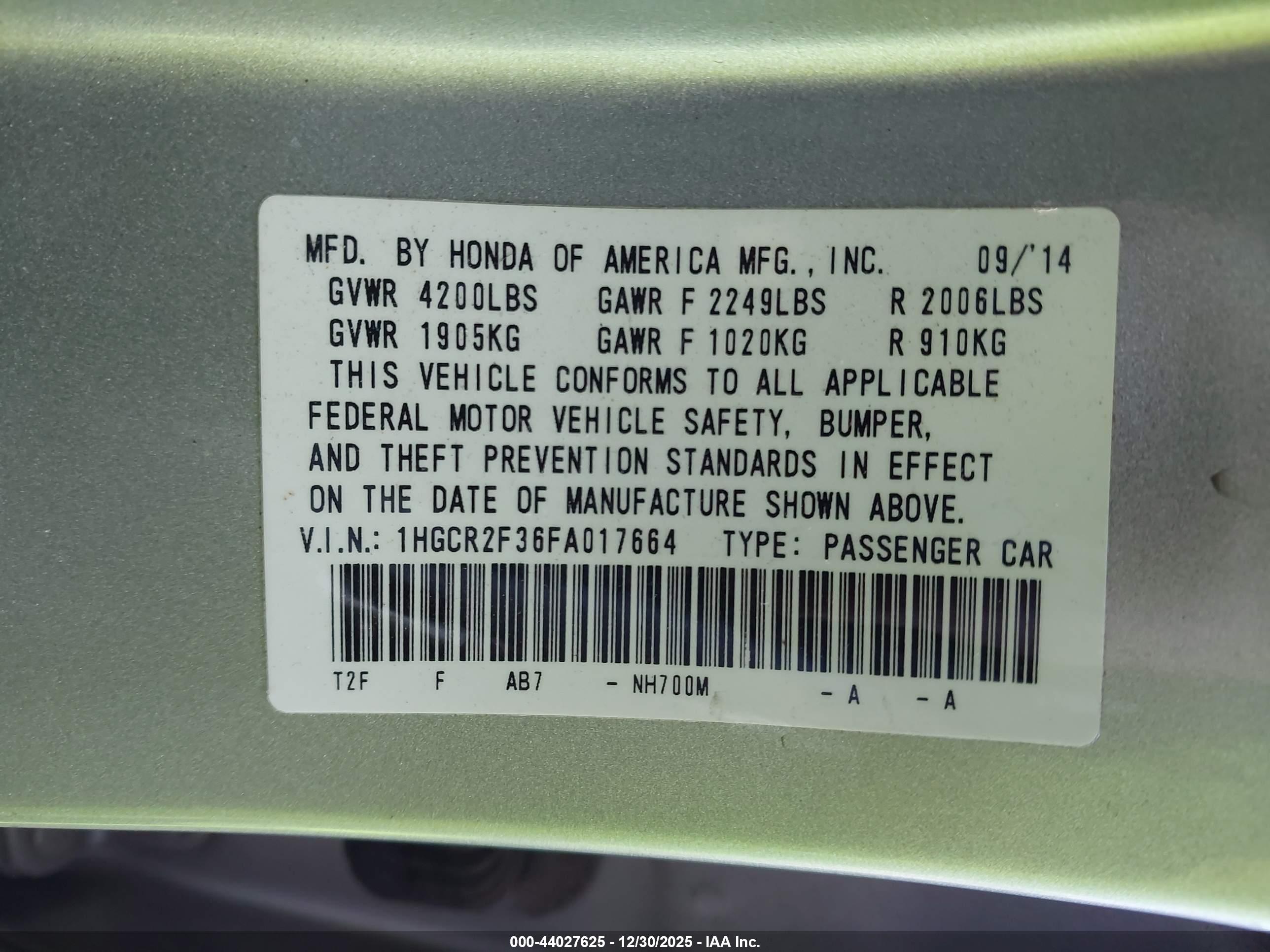 HONDA ACCORD image 9