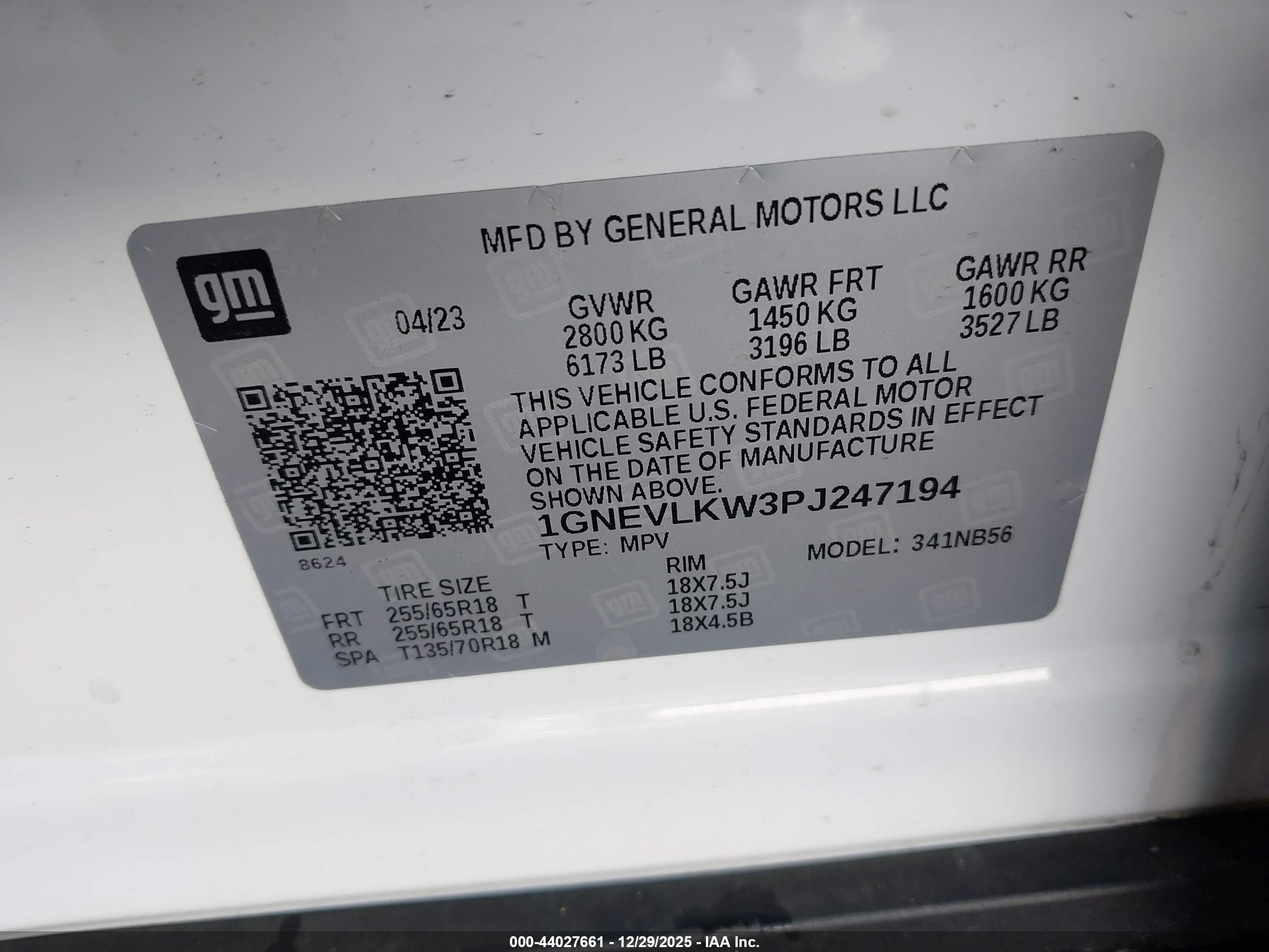 CHEVROLET TRAVERSE image 9