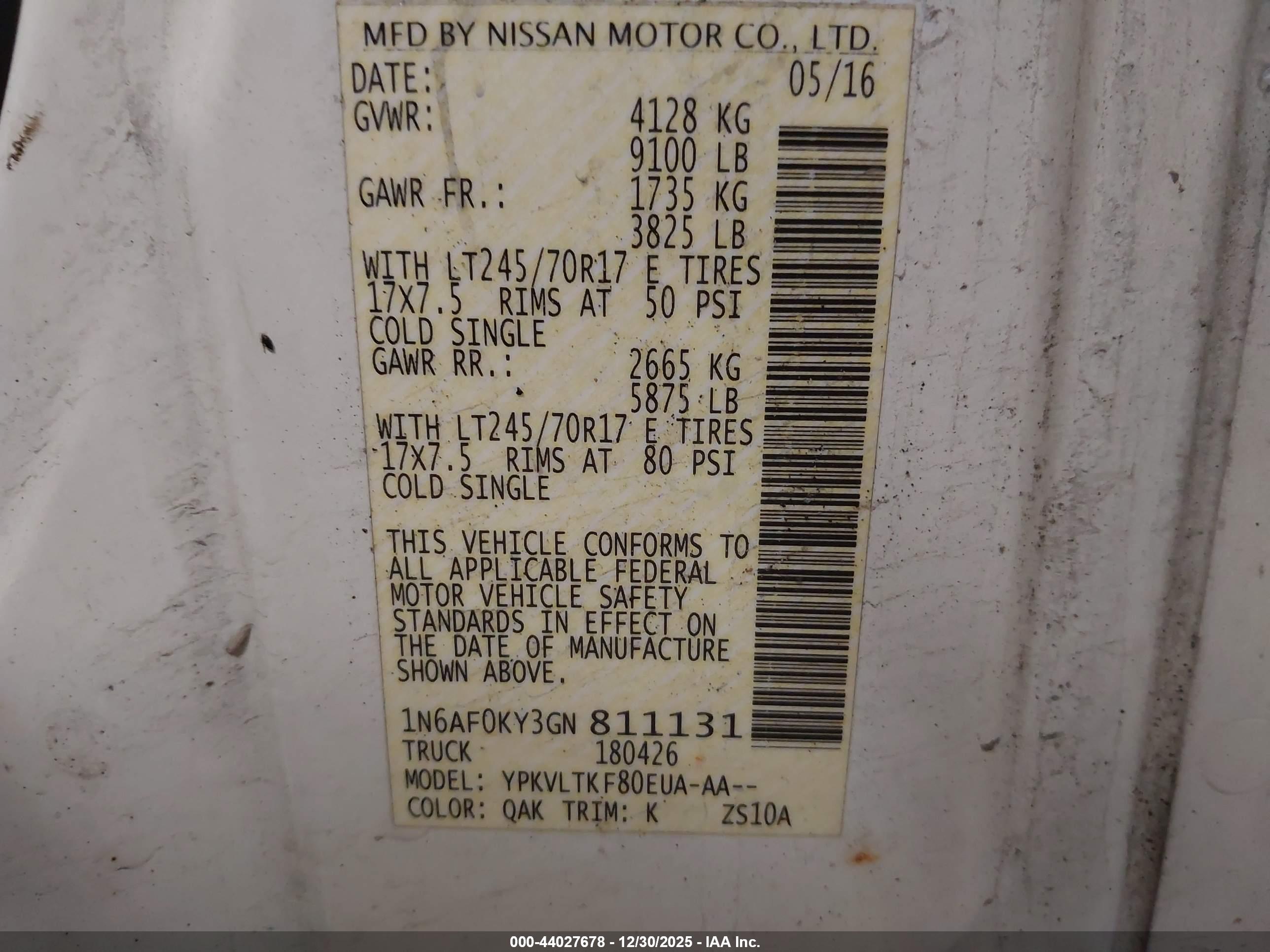 NISSAN NV image 9