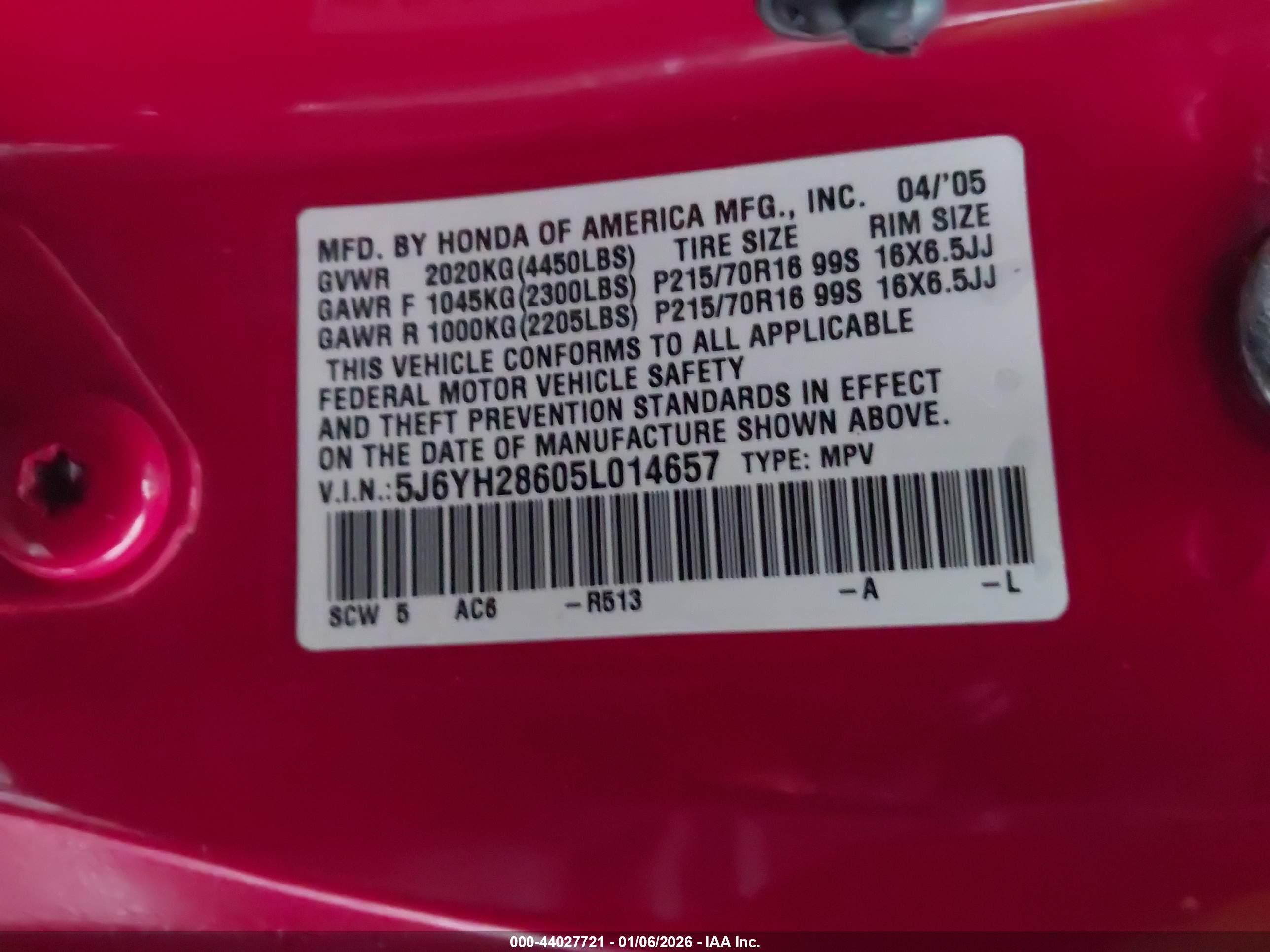 HONDA ELEMENT image 9