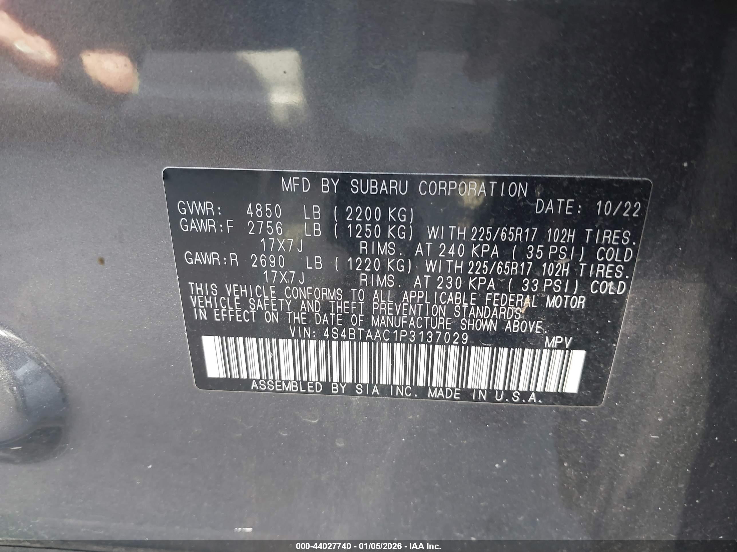 SUBARU OUTBACK image 9